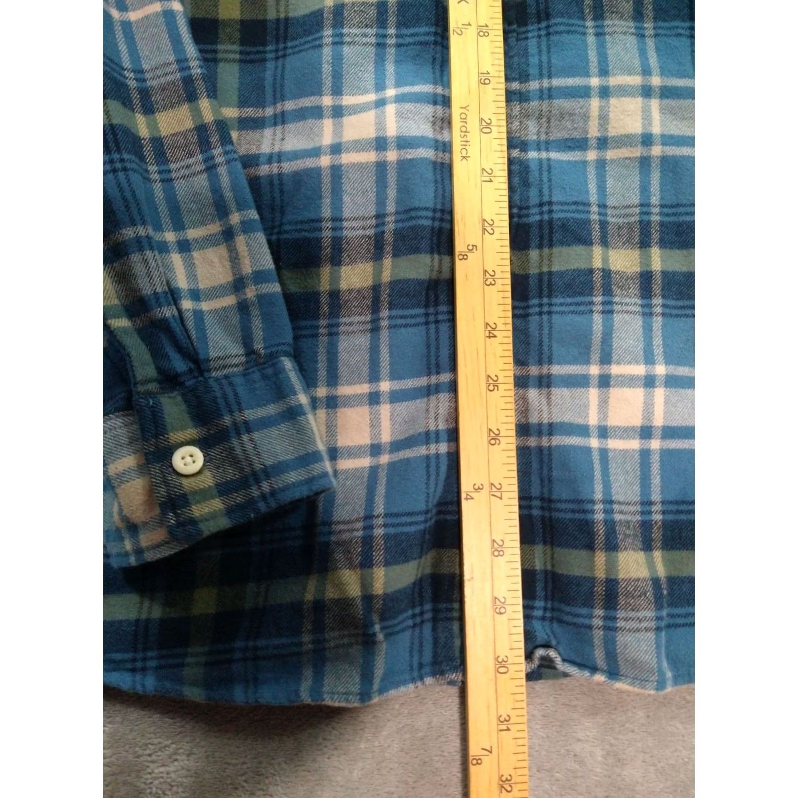 American Eagle Outfitters American Eagle Shirt Mens 2XL Blue Plaid Flannel Button Up Cotton Super Soft Size US XXL / EU 58 / 5 - 4 Thumbnail