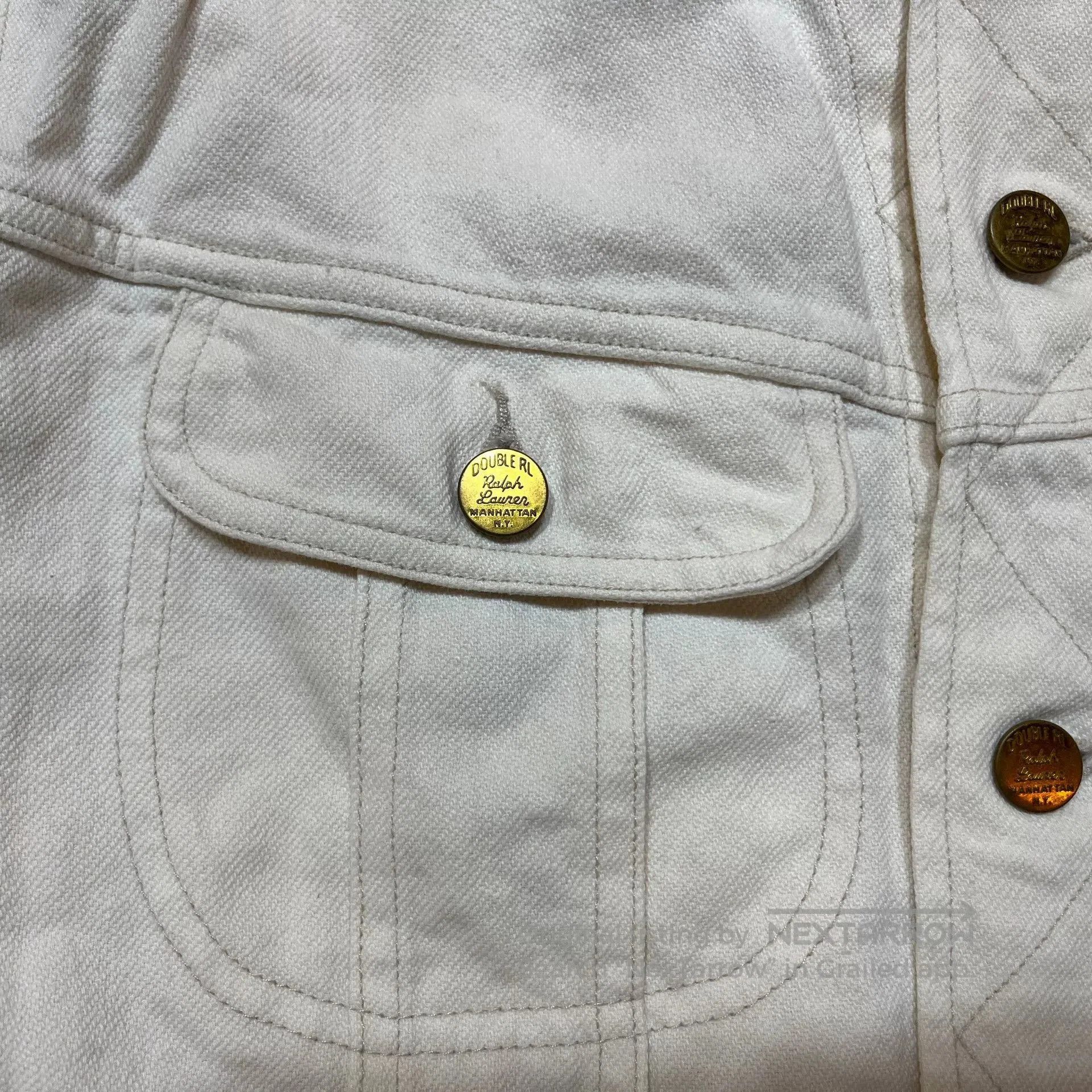 RRL Ralph Lauren vintage white denim jacket by Ralph Lauren. Size US M / EU 48-50 / 2 - 5 Thumbnail