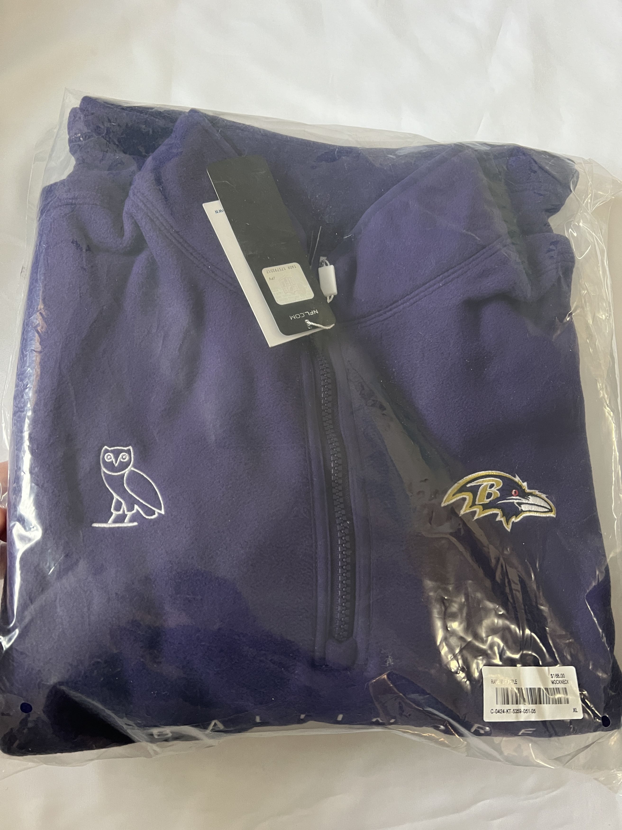 NFL OVO x NFL x Polartec RAVENS MOCK NECK QUARTER-ZIP FLEECE Size US XL / EU 56 / 4 - 2 Thumbnail