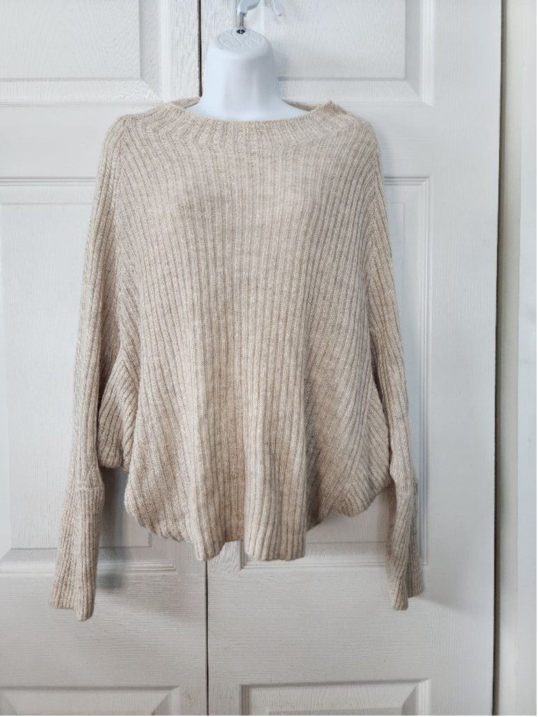 Other Eloquii Tan Ribbed Sweaterb Size XXL / US 16-18 / IT 52-54 - 1 Thumbnail