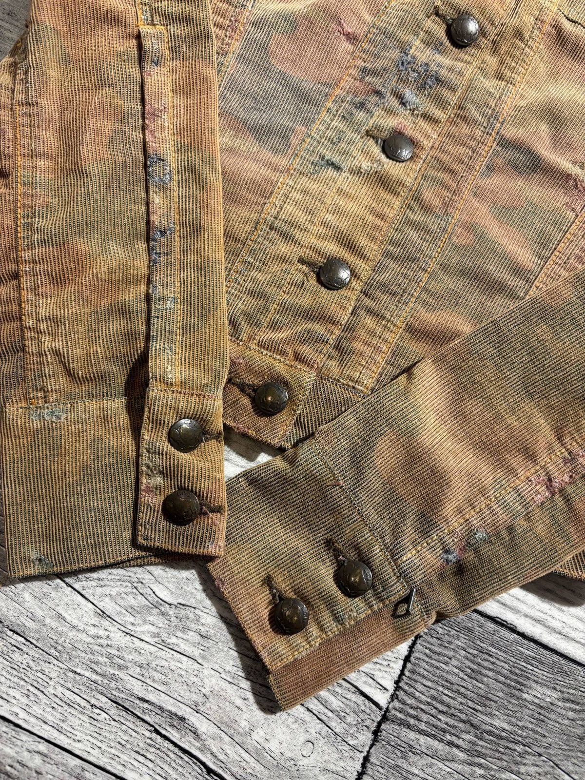 Le Grande Bleu (L.G.B.) L.G.B. Maniac Corp Corduroy camouflage velvet denim jacket Size US S / EU 44-46 / 1 - 4 Thumbnail