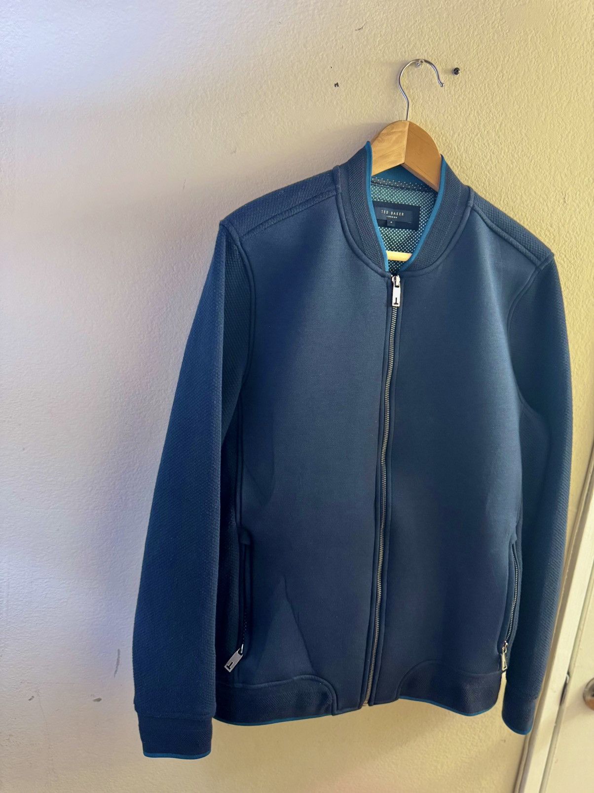 Ted Baker Ted Baker Mens Bomber Jacket M Size 4 Blue Full Zip Size US M / EU 48-50 / 2 - 1 Thumbnail