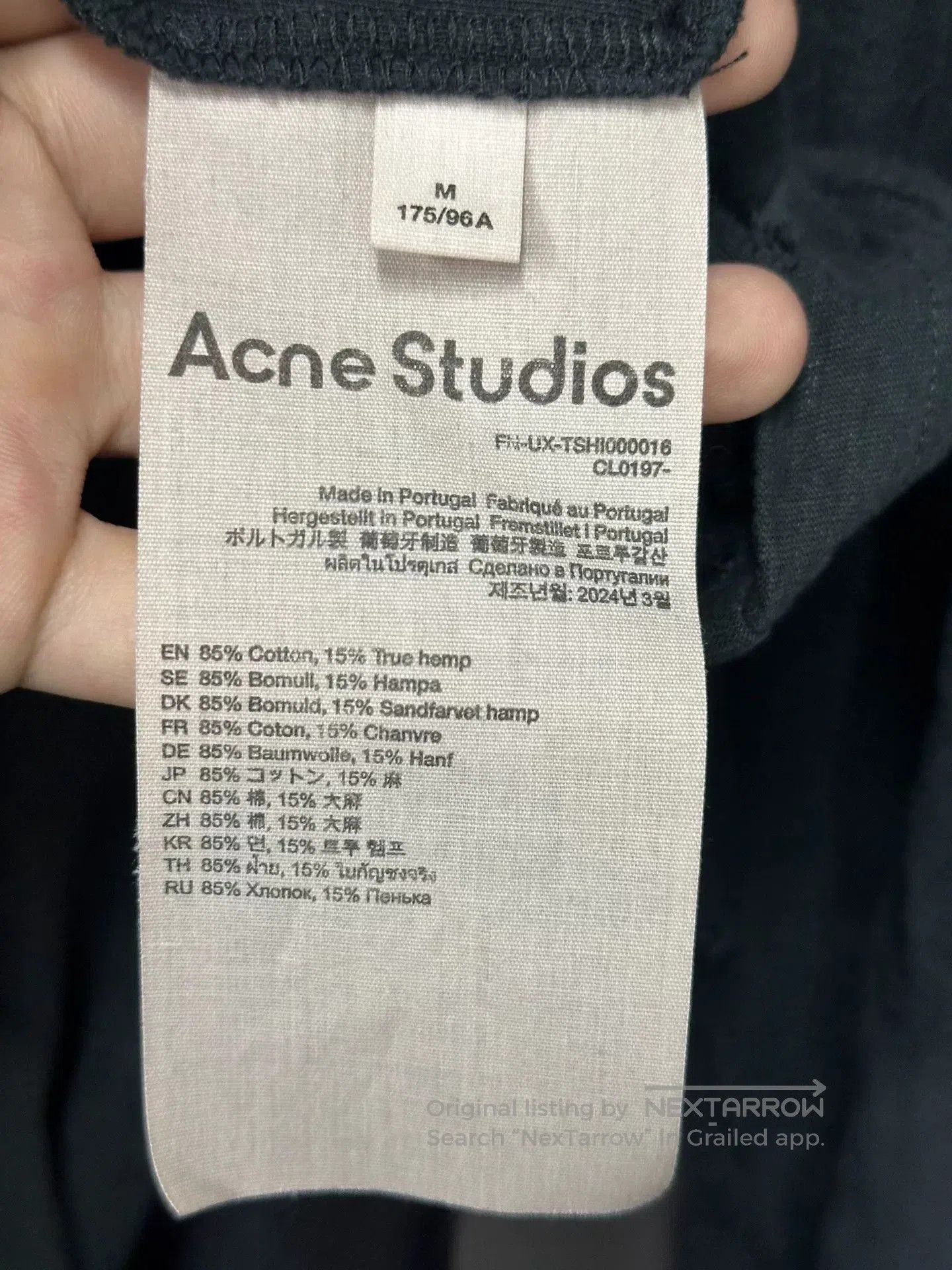 Acne Studios Acne Studios 1996 Long Sleeve Black Tee. Size US M / EU 48-50 / 2 - 5 Thumbnail