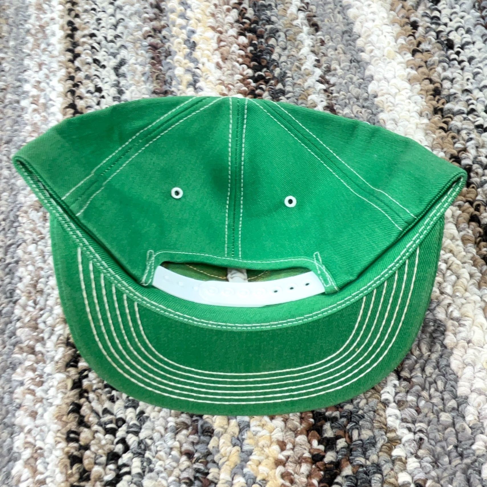 J Brand VINTAGE K-Brand Trucker Hat Cap Snap Back Green Denim Farming Seed 80s USA Patch Size ONE SIZE - 5 Thumbnail