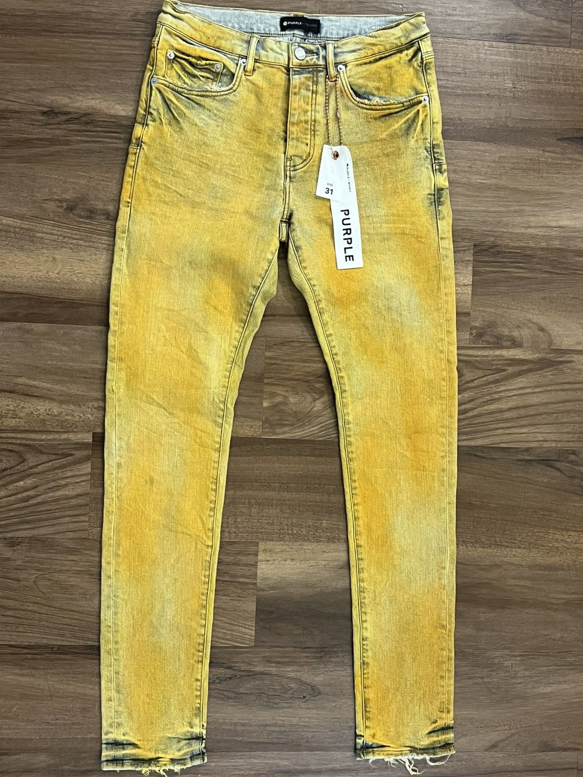 Purple Brand Purple Brand p001yoli122 yellow jeans size 31 NEW Size US 31 - 1 Thumbnail