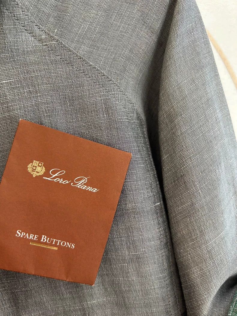 Loro Piana LORO PIANA Light gray gradient silk linen casual dress Size S / US 4 / IT 40 - 7 Thumbnail