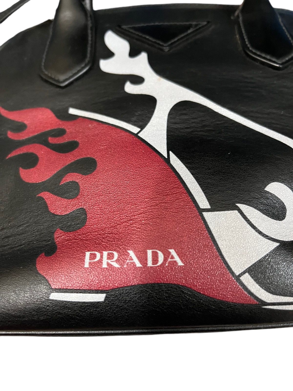 Prada Promenade Leather Crossbody Bag Prada Black Leather Size ONE SIZE - 3 Thumbnail