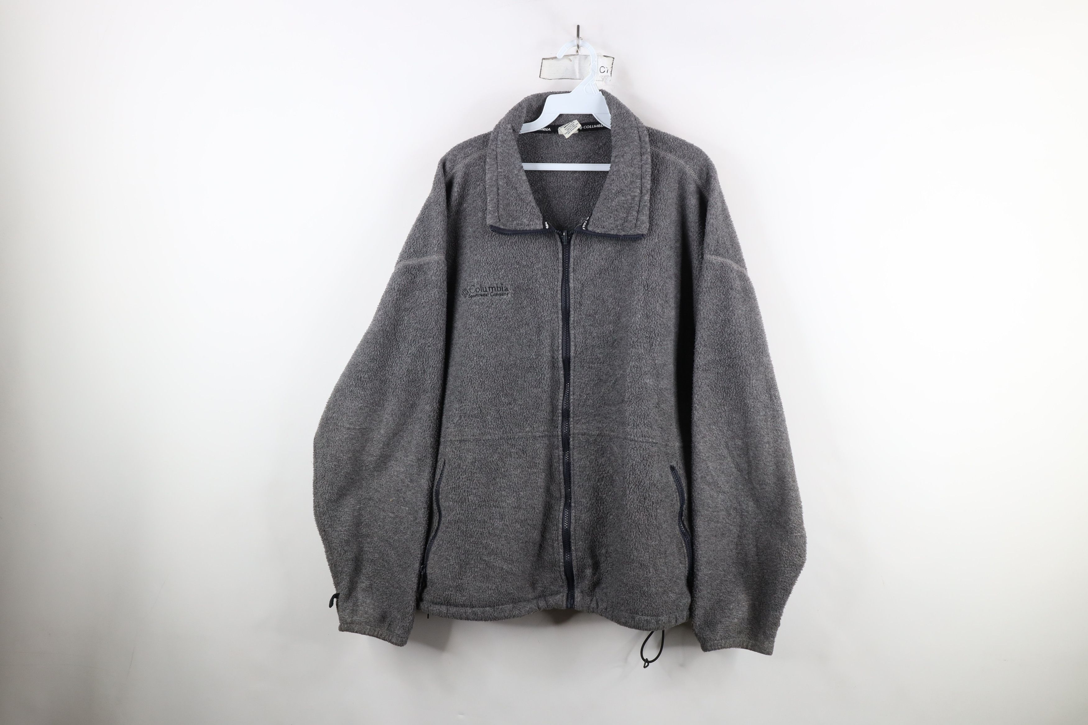 Columbia × Vintage Vintage 90s Columbia Faded Full Zip Fleece Jacket Gray USA Size US XL / EU 56 / 4 - 1 Thumbnail