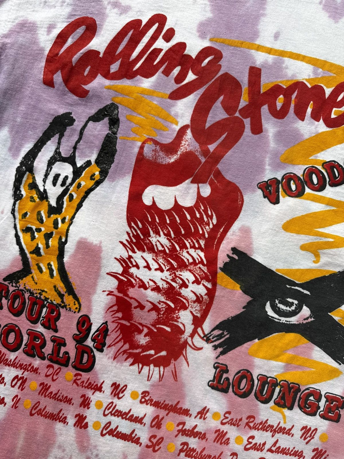Vintage 1994 The Rolling Stones Voodoo Lounge Band Tee Shirt Tour Size US XL / EU 56 / 4 - 7 Thumbnail