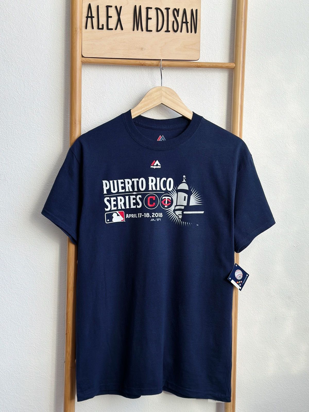 MLB × Majestic × Vintage Majestic MLB Puerto Rico Series T-Shirt Navy Size US M / EU 48-50 / 2 - 2 Thumbnail