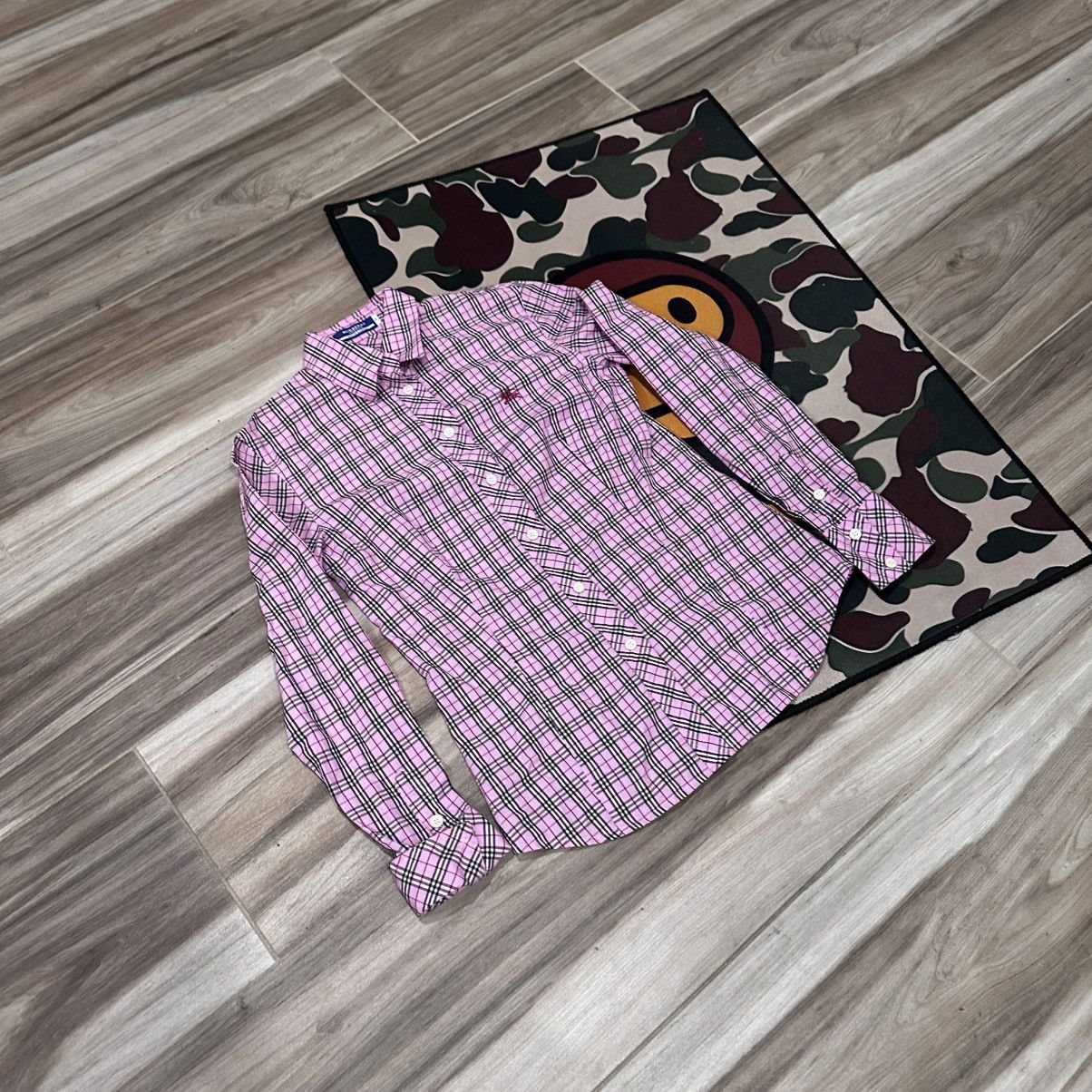 Burberry Burberry London Blue Label Pink Buttonup Plaid Pattern Size XS / US 0-2 / IT 36-38 - 3 Thumbnail