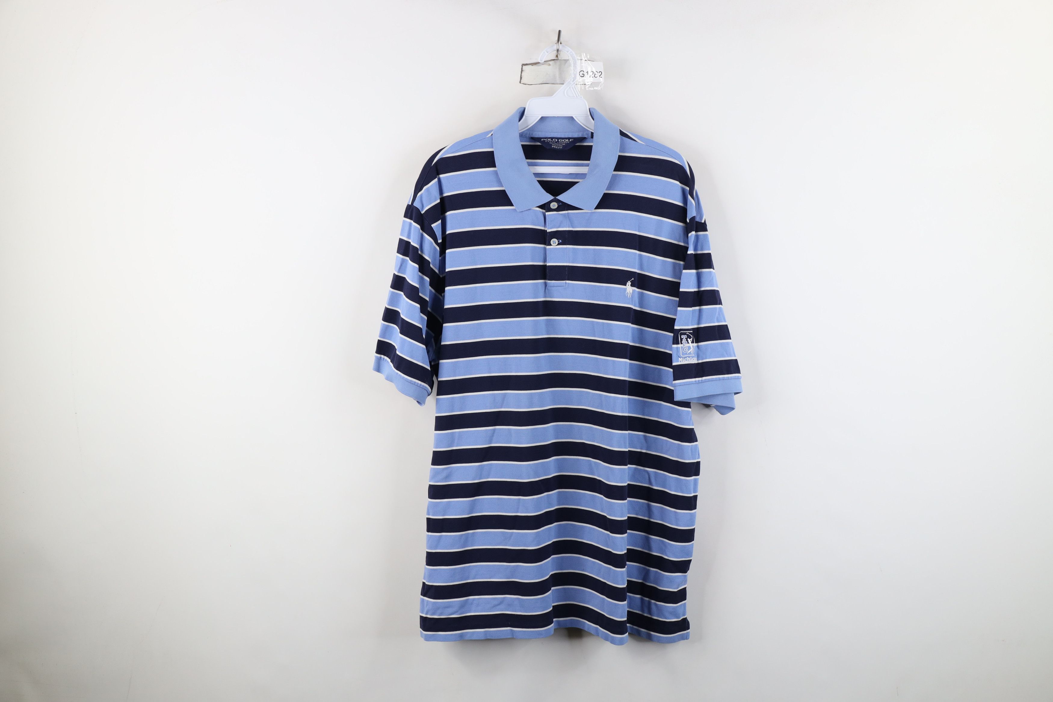 Ralph Lauren Polo Golf Ralph Lauren Striped Color Block Knit Polo Shirt Size US XL / EU 56 / 4 - 1 Thumbnail