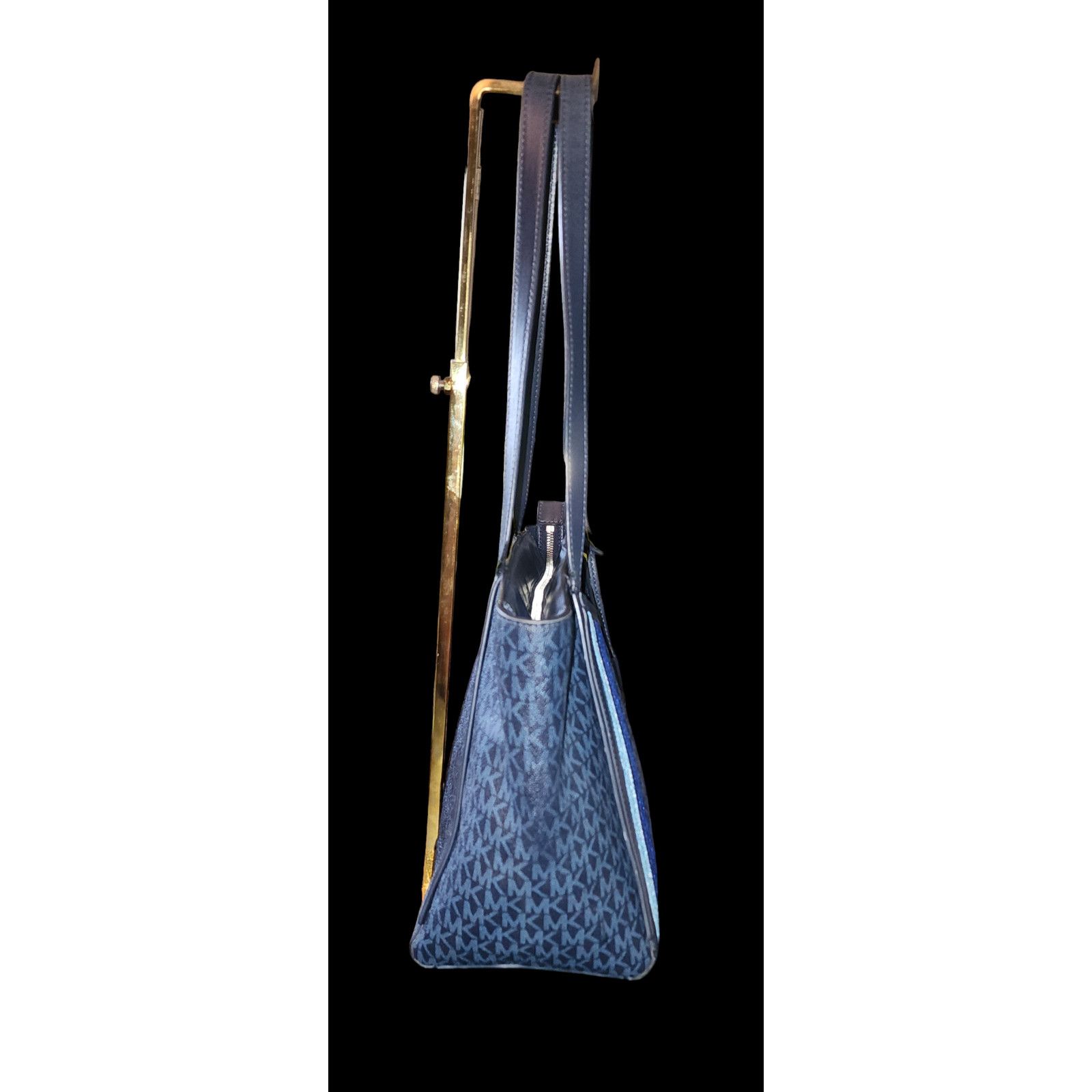 Michael Kors Michael Kors Whitney Signature Logo Tote (Blue/Multi) Size ONE SIZE - 6 Thumbnail