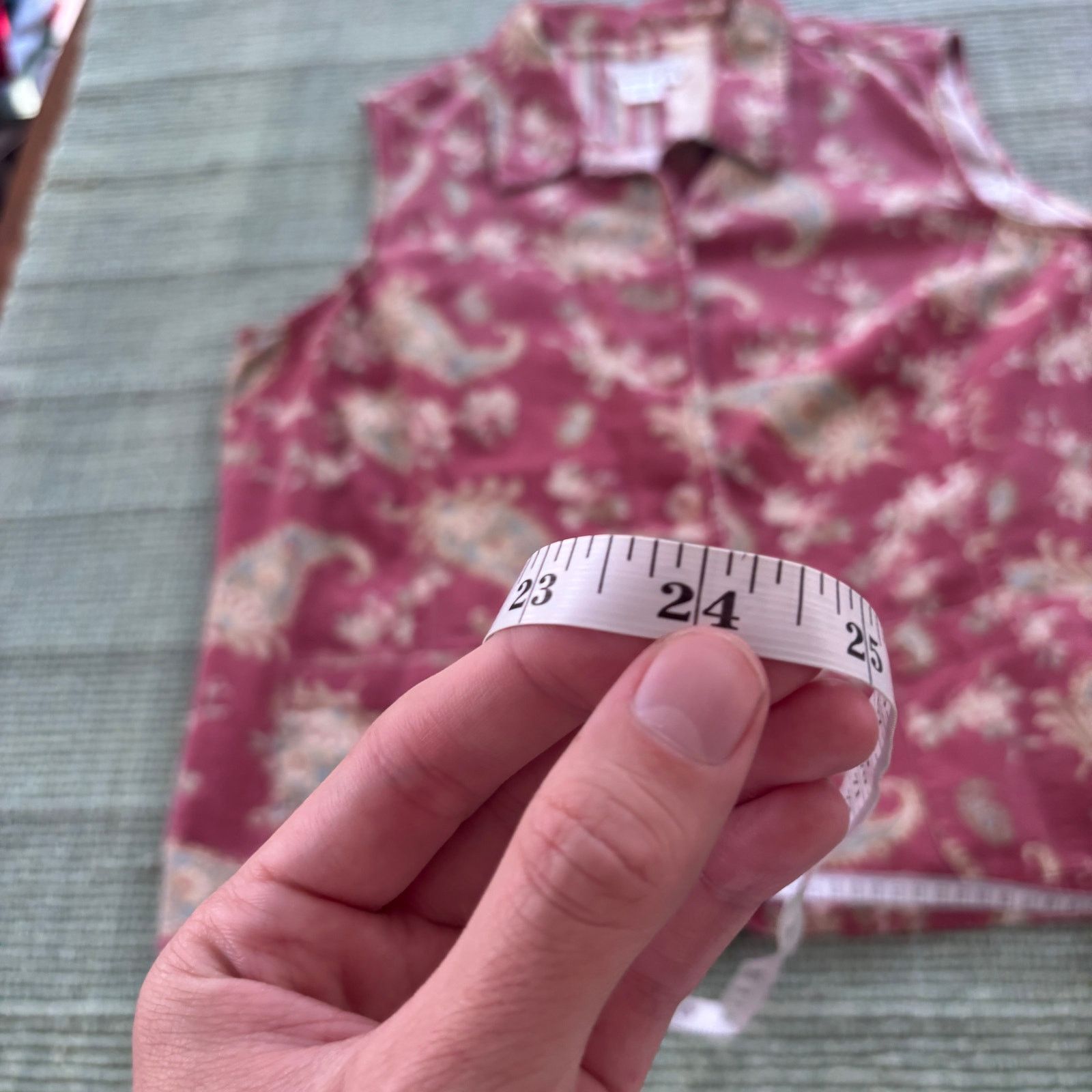 Coldwater Creek × Vintage Vintage Y2K Coldwater Creek Red Paisley Floral Cotton Vest Size XL / US 12-14 / IT 48-50 - 7 Thumbnail