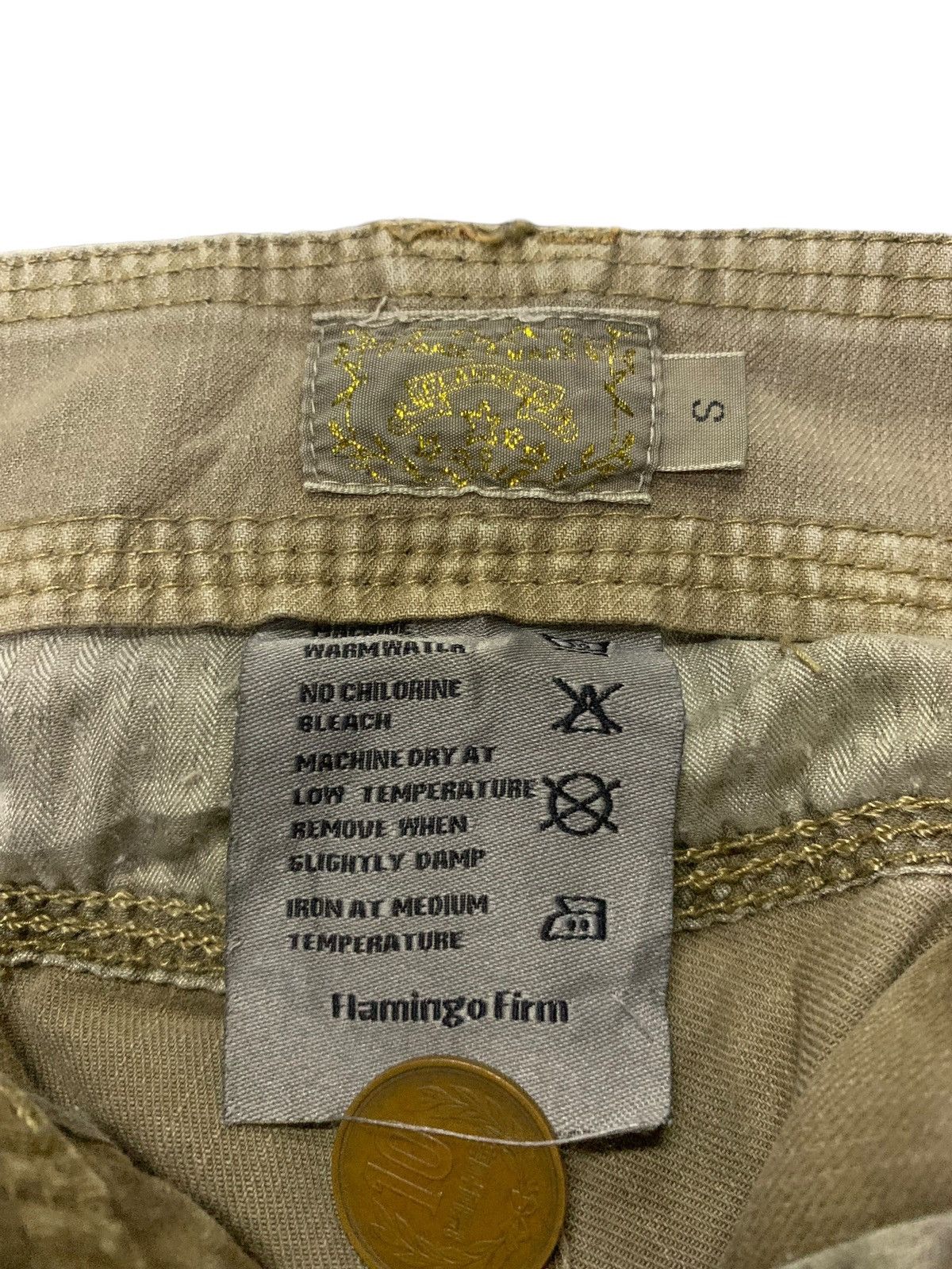 Japanese Brand Flamingo Firm Wide Leg Heavy Stitch Pants Size 29" - 16 Thumbnail