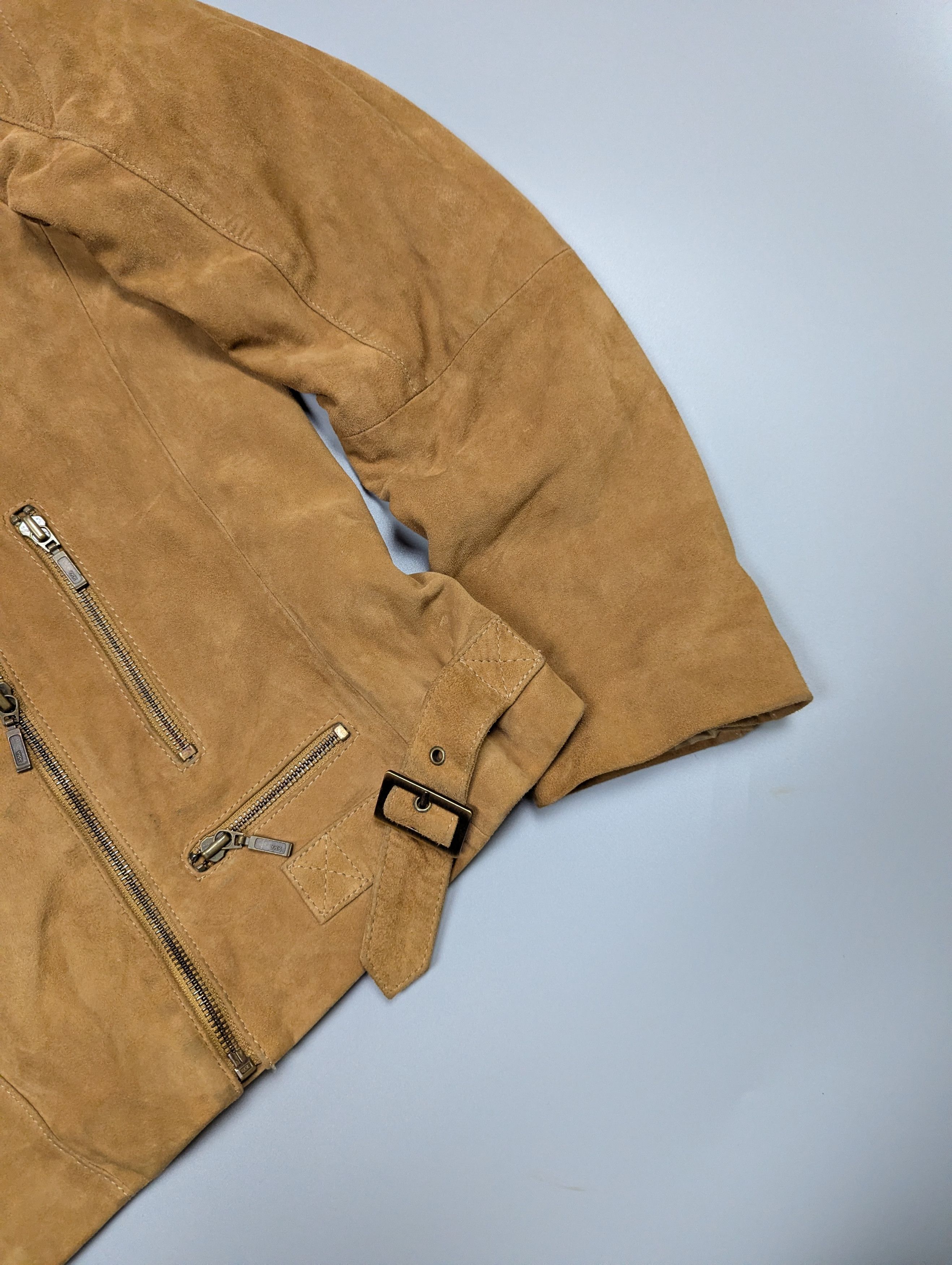 Vintage VIRMANI Women's Vintage Leather Brown Biker Cowboy Jacket Size M / US 6-8 / IT 42-44 - 7 Thumbnail