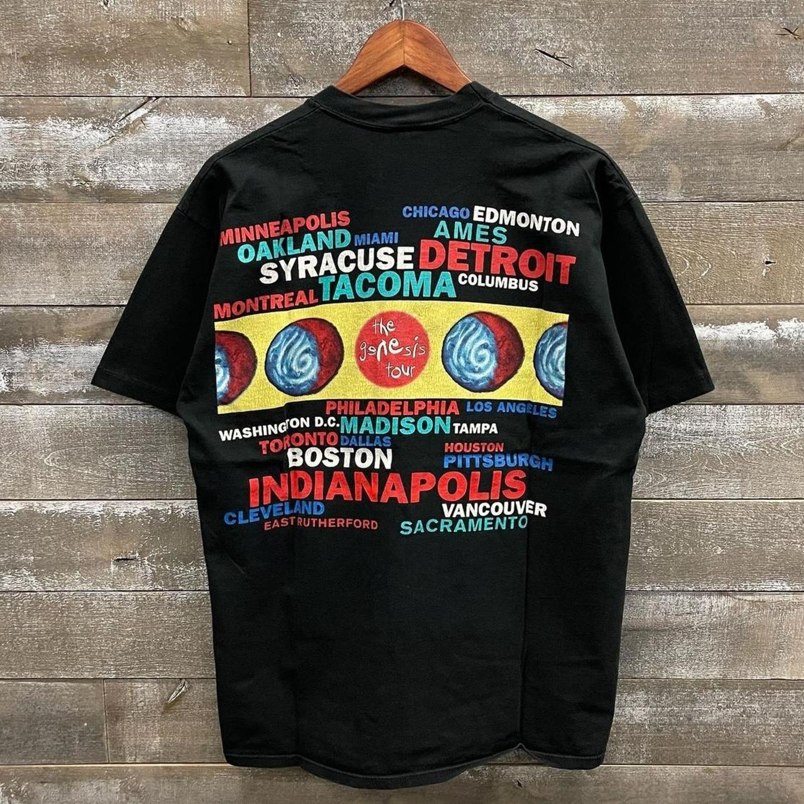 Jerzees Vintage 1990s Genesis Graphic T-Shirt Men's Size X-Large Size US XL / EU 56 / 4 - 2 Thumbnail