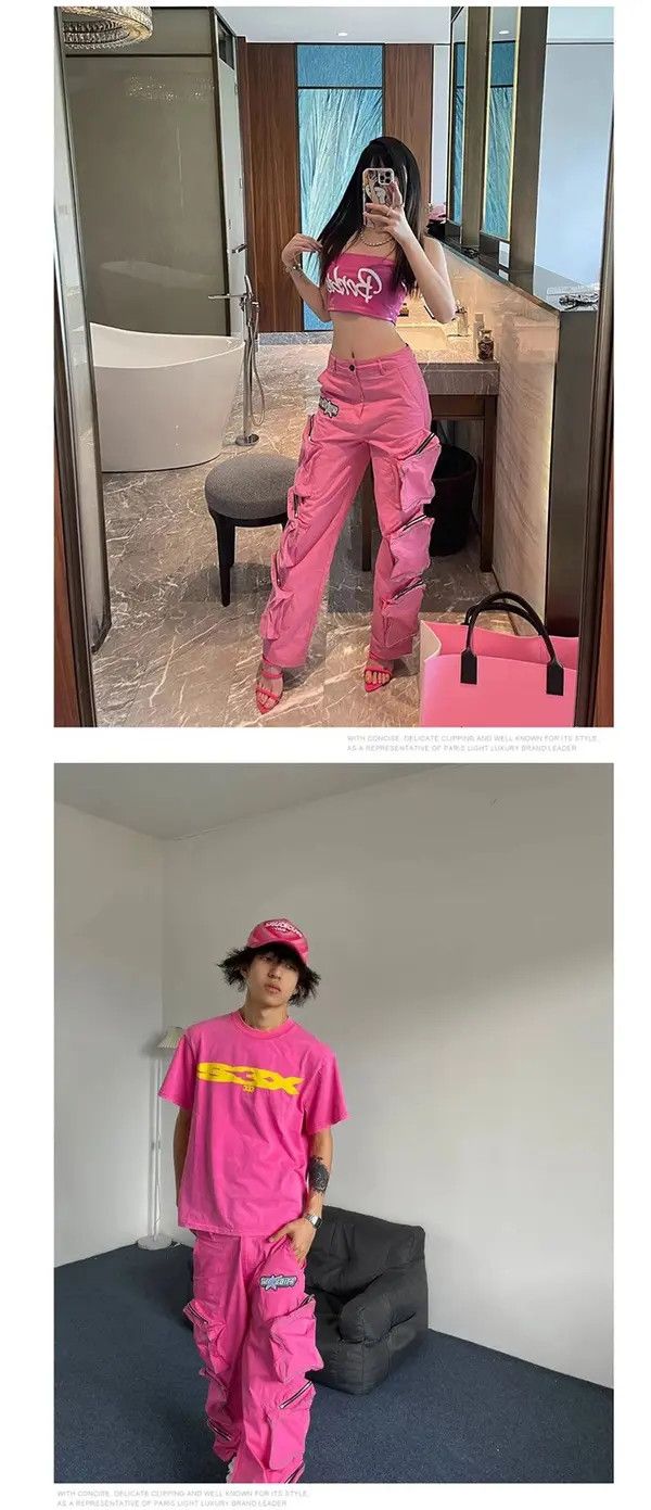 VIBE Reflective pants with stars and pockets hip-hop Harajuku Size US 30 / EU 46 - 7 Thumbnail