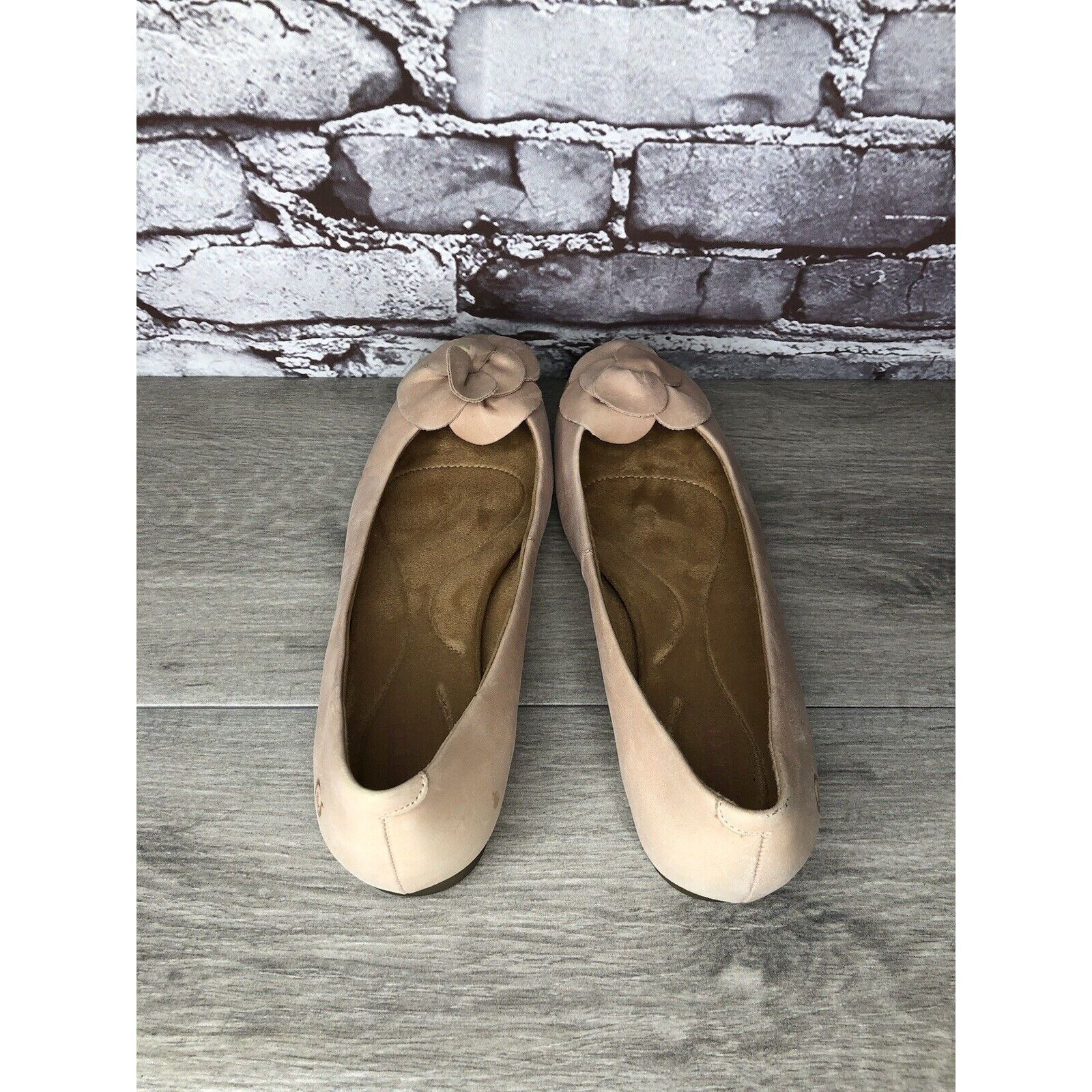 Born Born Annelie Pink Blush Leather Flower Bow Ballet Flats Wome Size US 10 / IT 40 - 5 Thumbnail