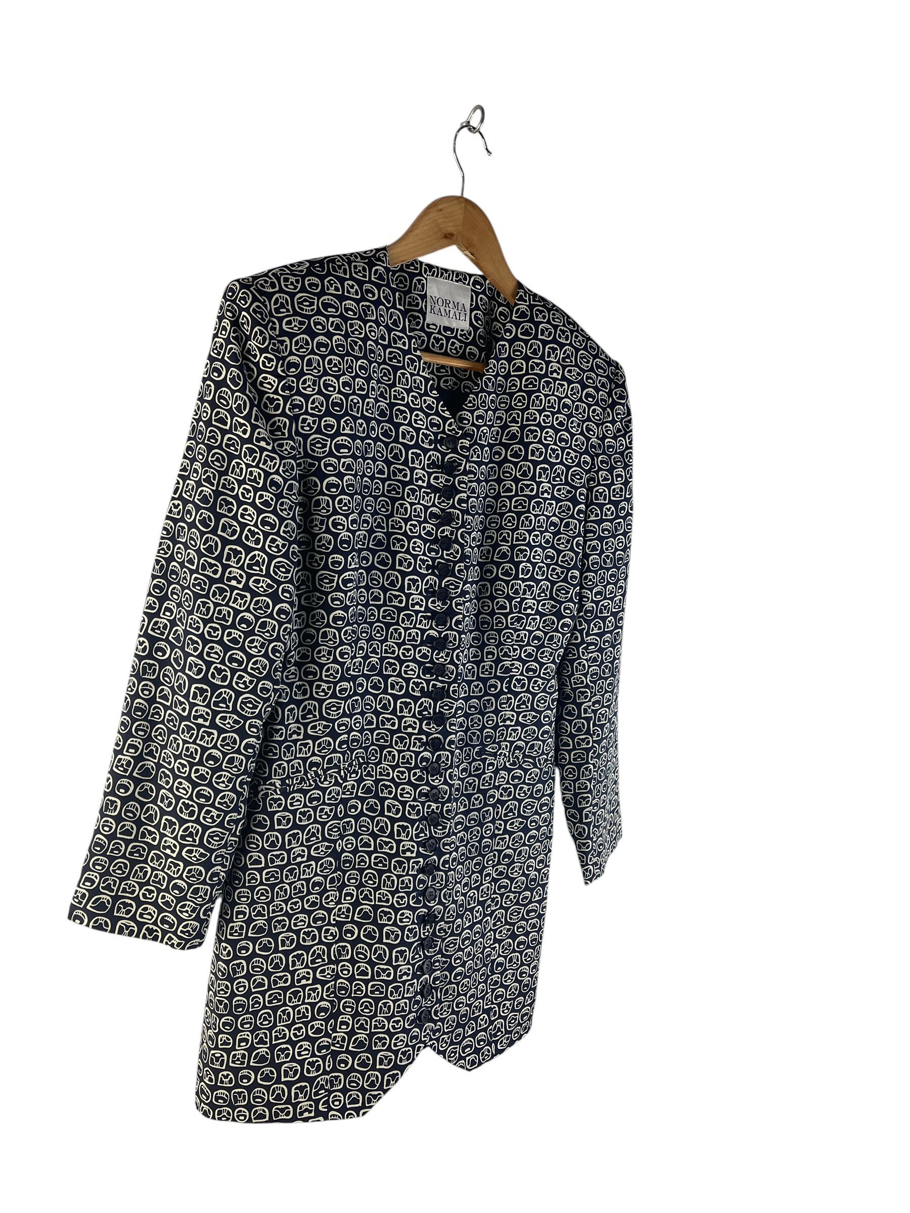 Norma Kamali Vintage Norma Kamali Abstract Print Button Blazer Jacket Size S / US 4 / IT 40 - 5 Thumbnail