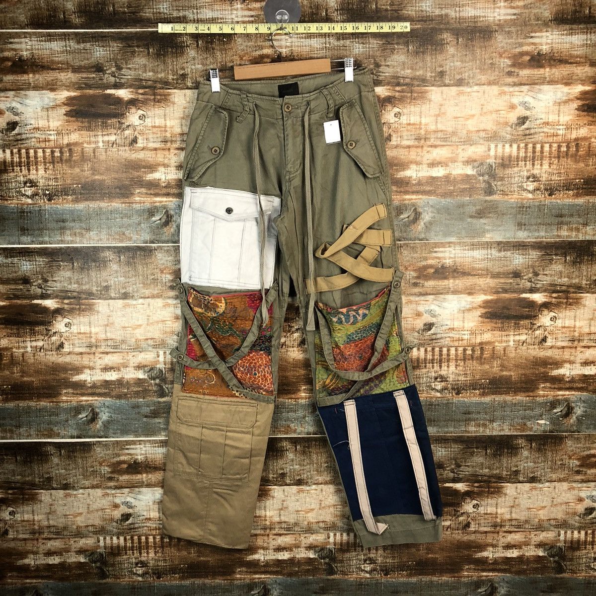 Japanese Brand DL Acoustic reconstruct Cargo Custom utility Pants #C1245 Size US 28 / EU 44 - 1 Thumbnail