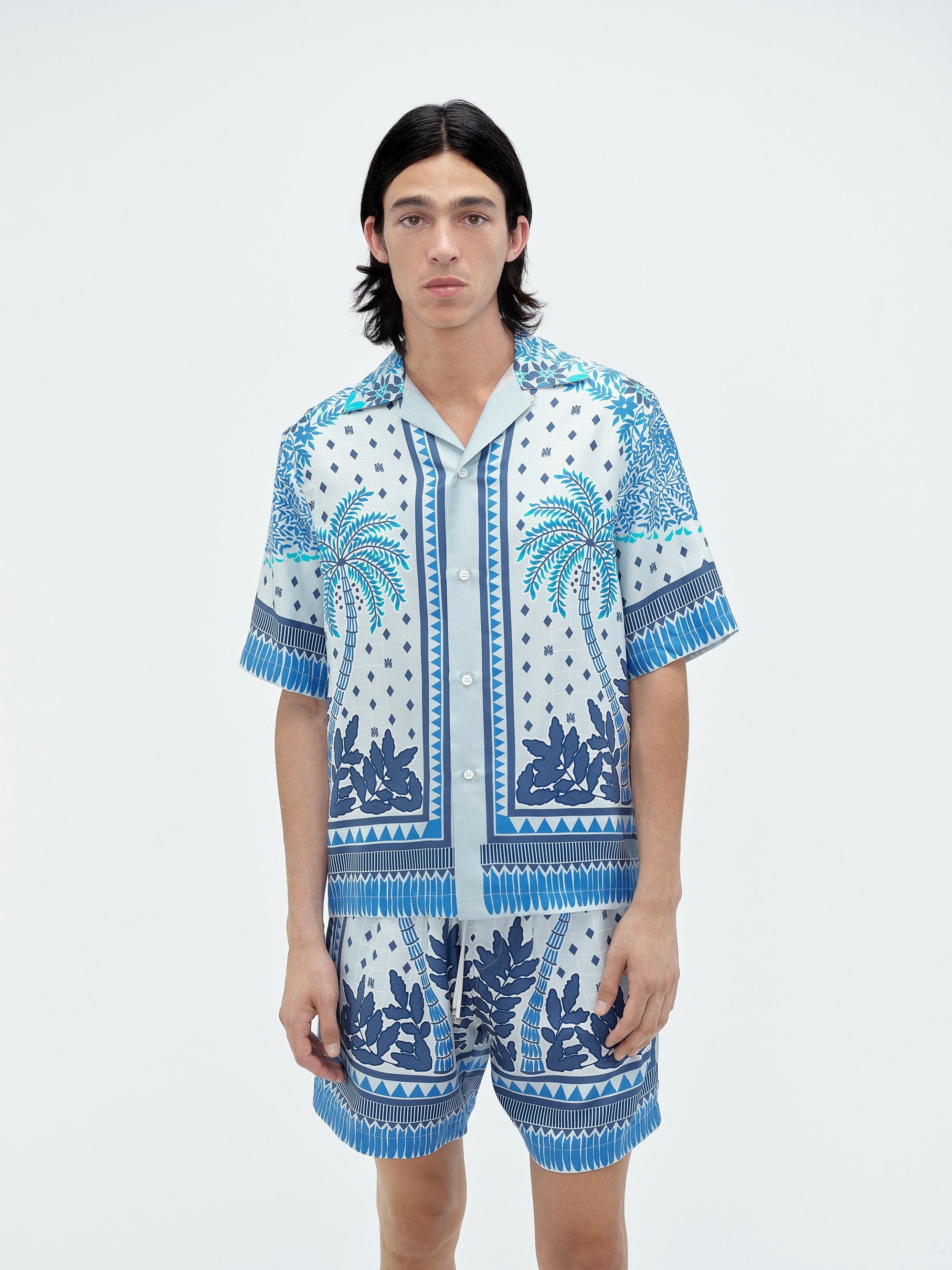 Amiri o1s1wg110425 Palm Tree Bowling Shirt in Multicolor Size US XL / EU 56 / 4 - 3 Thumbnail
