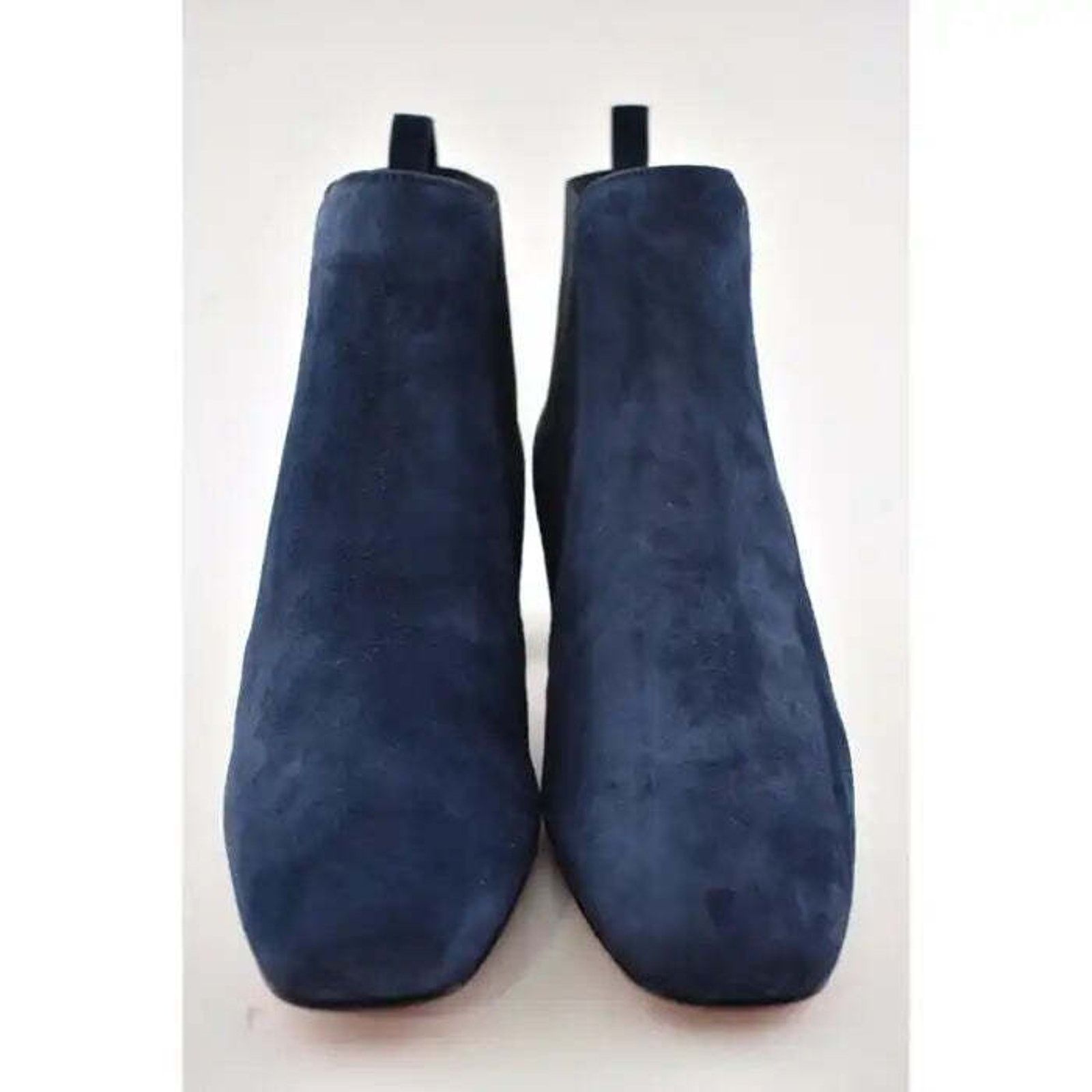 Christian Louboutin Study 55 Blue Suede Silver Spike Block Heel Ankle Boot 37 Size US 7 / IT 37 - 5 Thumbnail