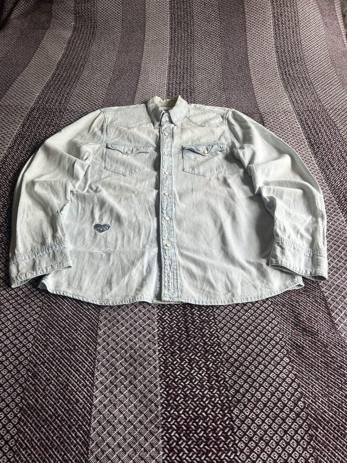 Zadig & Voltaire Zadig & Voltaire Denim Bleached Shirt Distressed Hype Size M Size US M / EU 48-50 / 2 - 3 Thumbnail
