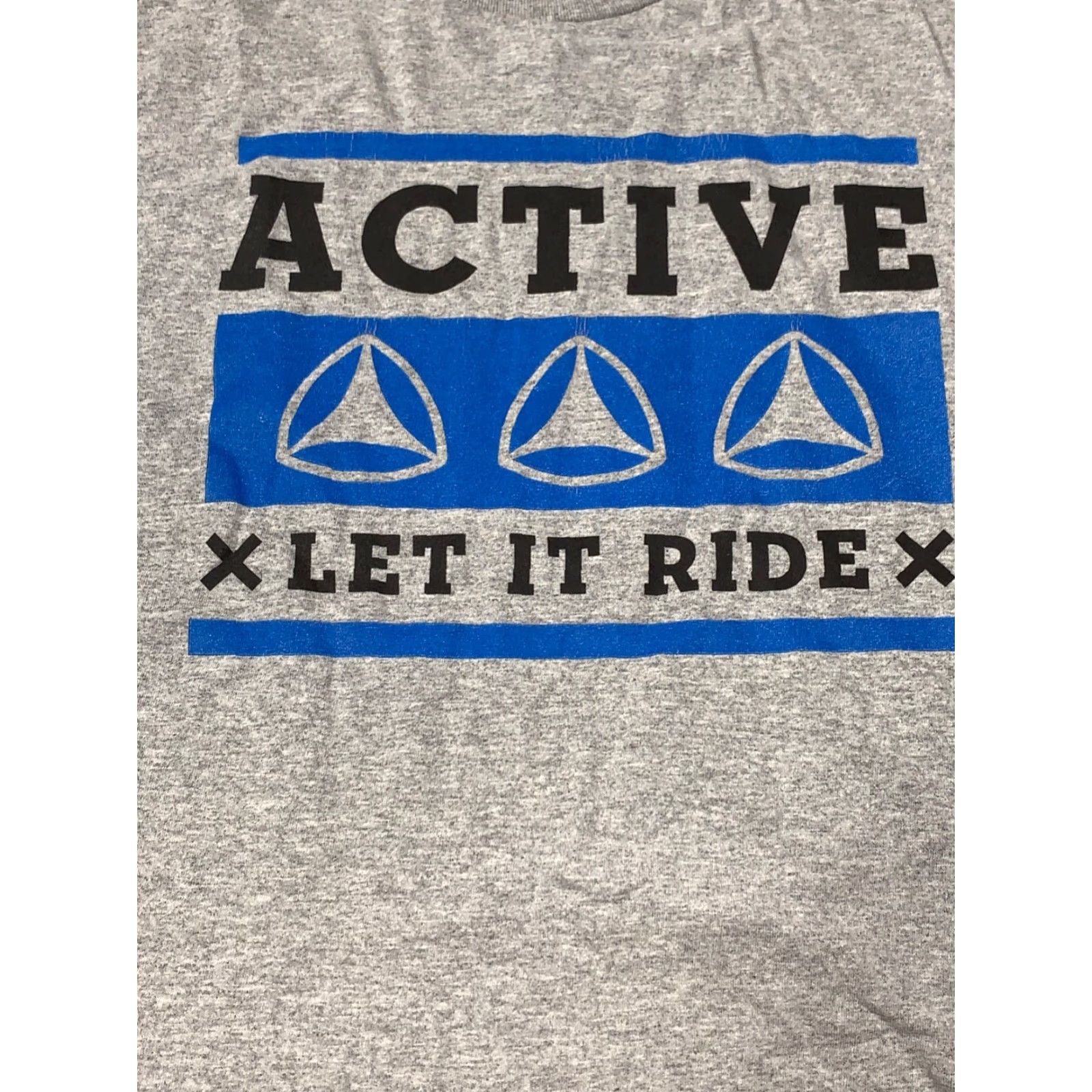 Vintage VINTAGE Active Shirt Mens 90s Gray M Active Ride Let It Ride Graphic T Shirt Short Sleeve Crew Neck Size US M / EU 48-50 / 2 - 2 Thumbnail