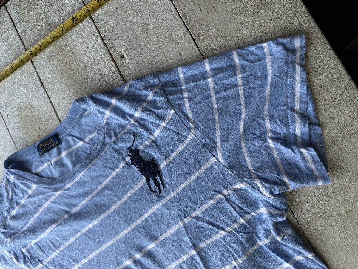 Polo Ralph Lauren 🚨VNTG RALPH LAUREN BLUW STRIPED MEN TEE WITH BIG PONY LOGO Size US S / EU 44-46 / 1 - 2 Thumbnail
