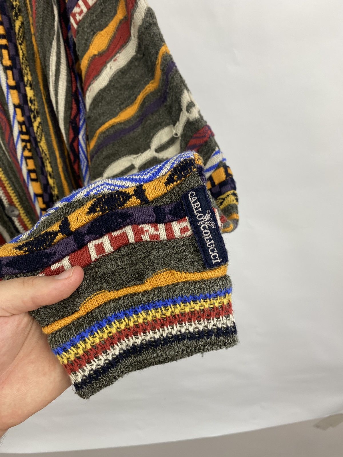 Carlo Colucci 🇺🇸 Vintage 90s Carlo Colucci Cardigan Coogi Style Sweater Size US XL / EU 56 / 4 - 6 Thumbnail