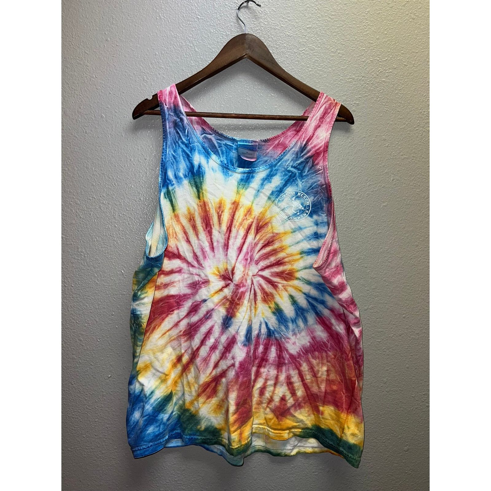 Gildan Vintage Cocoa Beach Surf Company Shirt Tie Dye Tank Tee 90s Size US XL / EU 56 / 4 - 2 Thumbnail