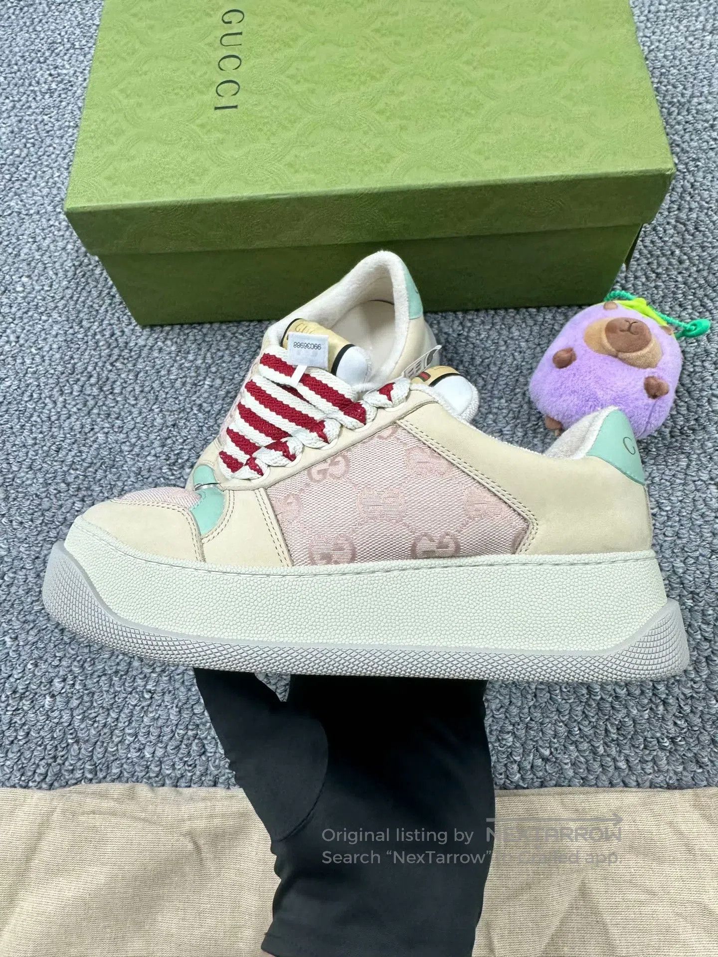 Gucci Guicci Pink Pudgy Thick Sole Dirty Shoes| Size US 4.5 / IT 34.5 - 3 Thumbnail