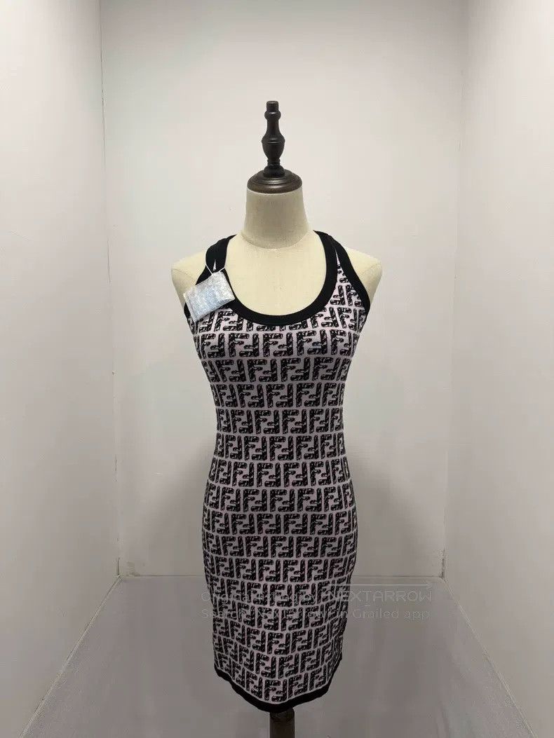 Fendi Fendi FF Printed Strapless Dress Size XXS / US 00 / IT 34 - 1 Thumbnail