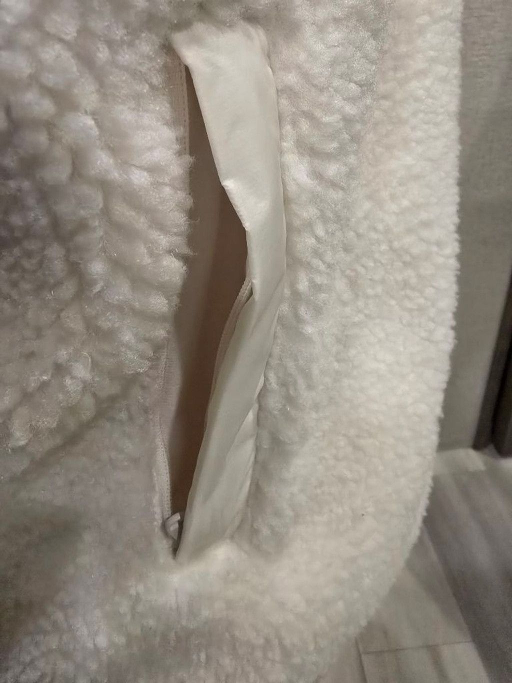 Athleta Athleta White Sherpa Fleece Snap Pullover Sweatshirt L Size L / US 10 / IT 46 - 7 Thumbnail