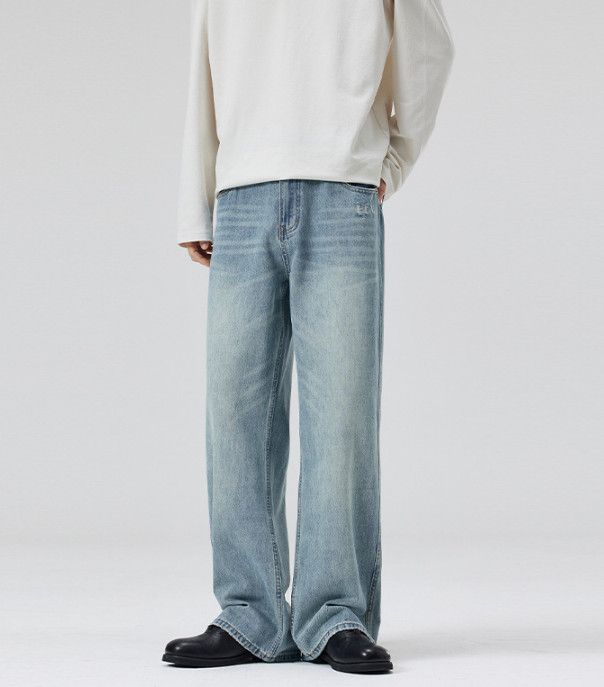 Jean American street men's straight loose wide-leg baggy jeans Size US 32 / EU 48 - 1 Thumbnail