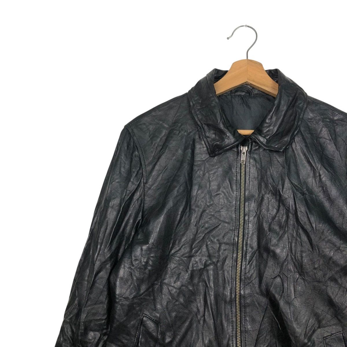 Japanese Brand 🔥VINTAGE UNBRANDED SOFT LEATHER JACKET RACER ISSEY MIYAKE Size US S / EU 44-46 / 1 - 9 Thumbnail