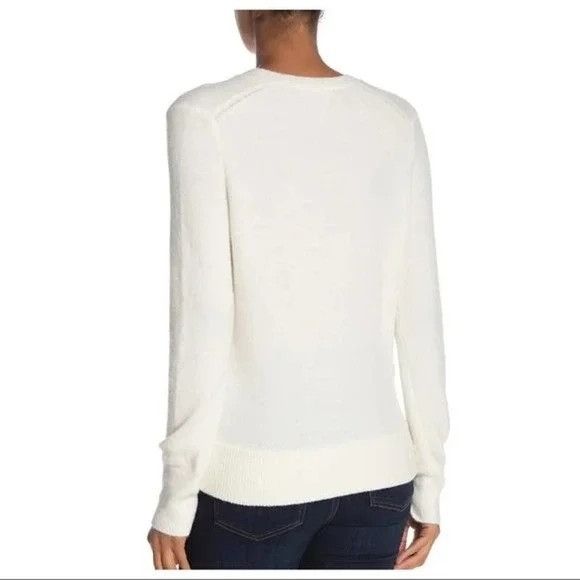 Madewell Madewell S White Plunging V Neckline Sweater Soft Cozy Layer Size S / US 4 / IT 40 - 9 Thumbnail