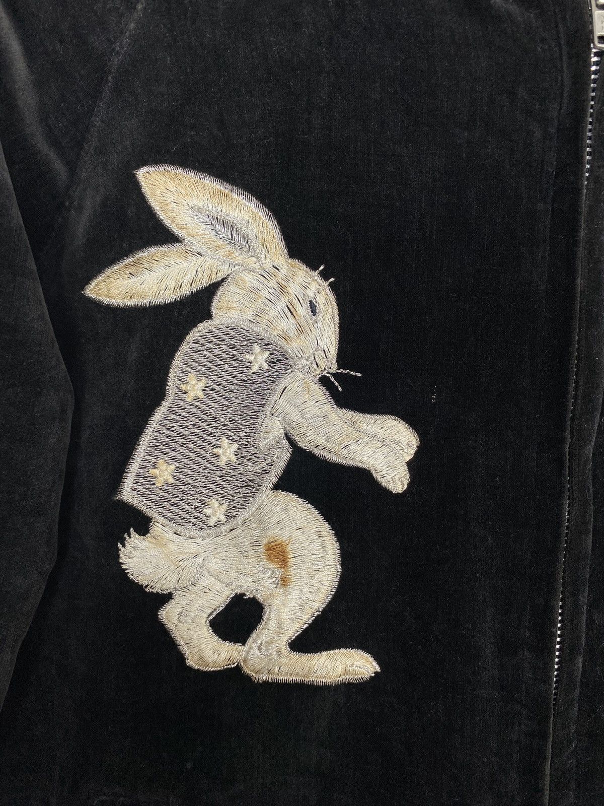 Japanese Brand Rare‼️ Sukajan Dragon Moon Rabbits Embroidery Suede Jacket Size US M / EU 48-50 / 2 - 10 Thumbnail