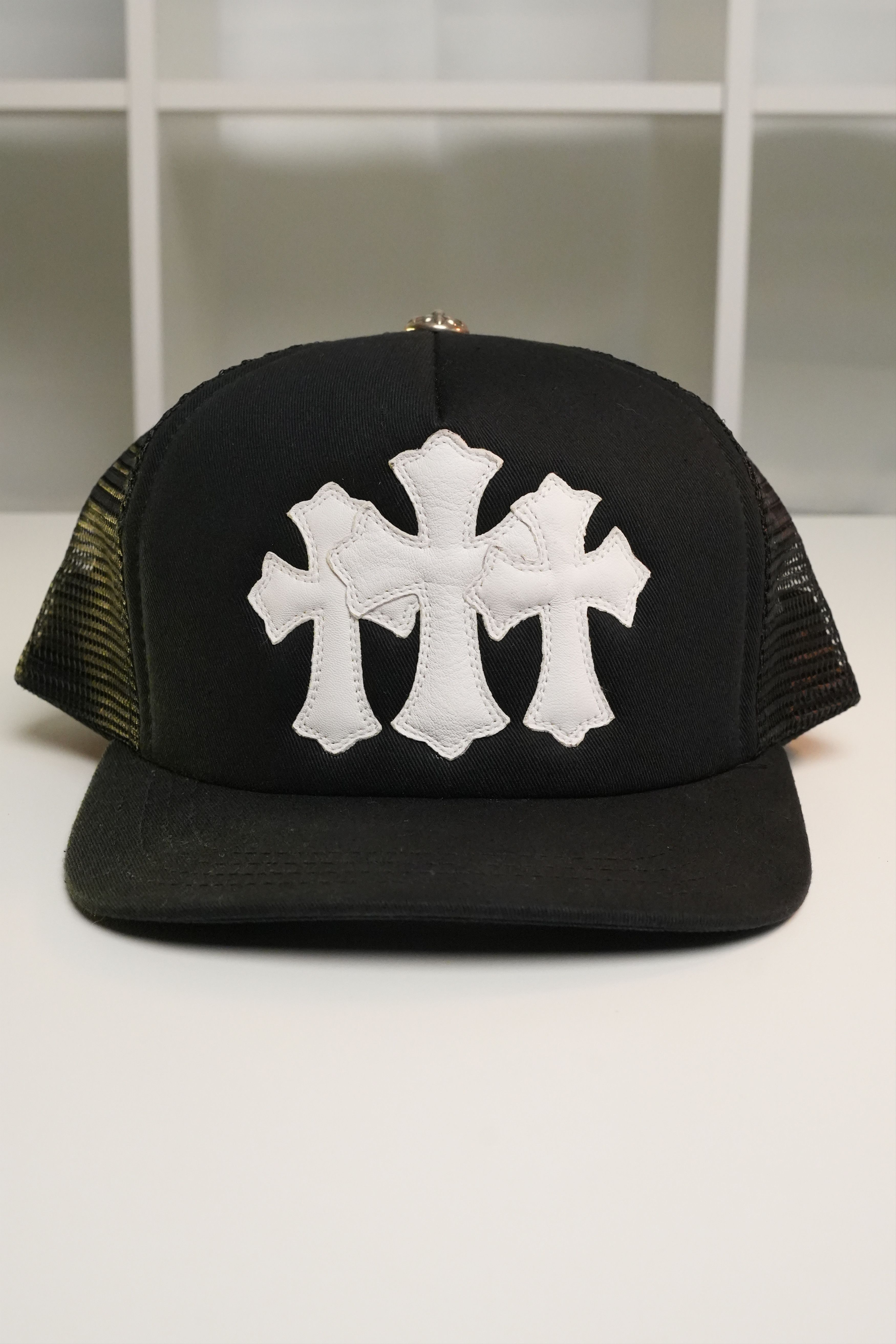 Chrome Hearts White and Black Chrome Hearts Trucker Hat | Grailed