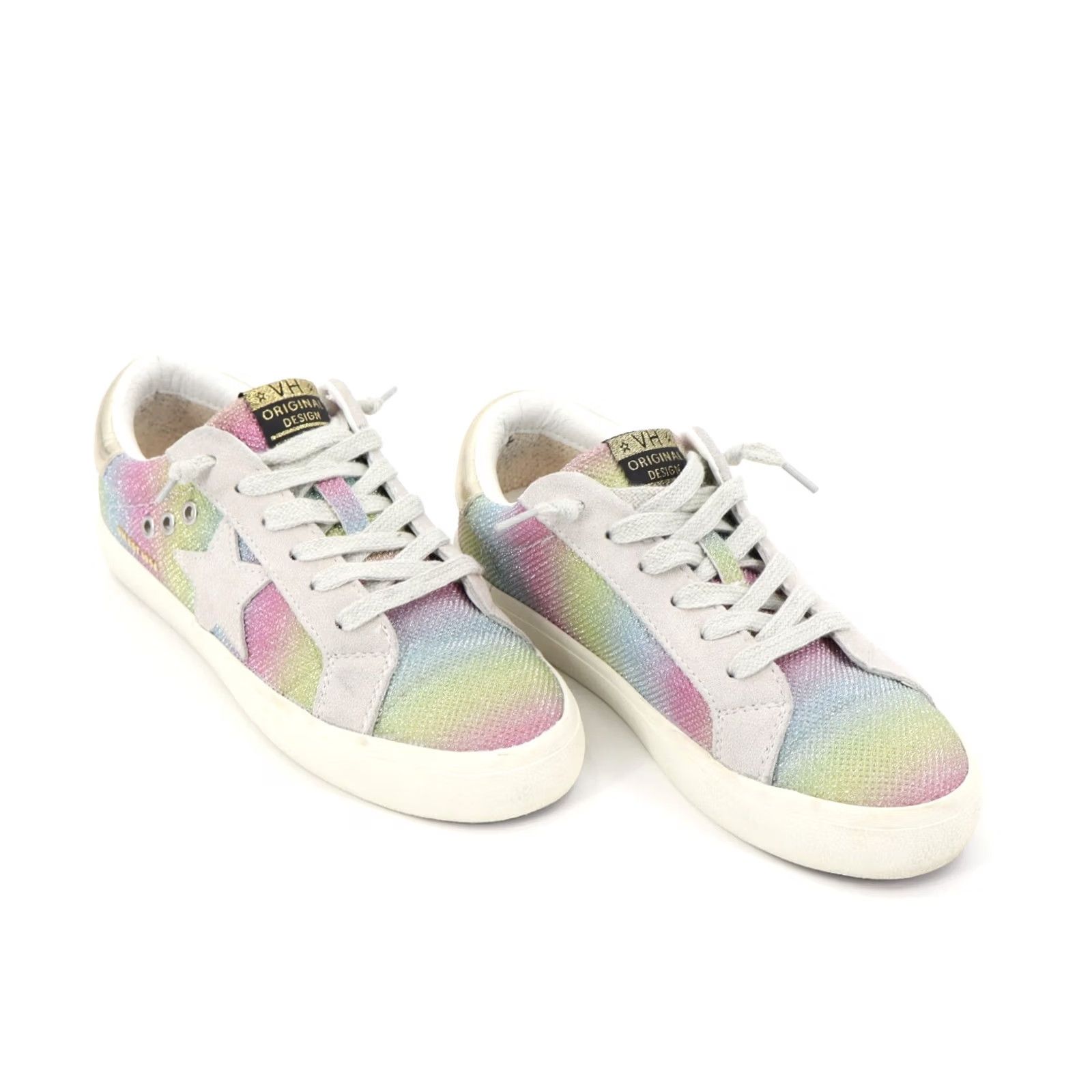 Vintage Havana VINTAGE Vintage Havana Women's Rainbow Sneakers Sz 7 Rainbow Glitter Lace Up Leather Low Top Sneakers Women's Shoes Size US 7 / IT 37 - 2 Thumbnail