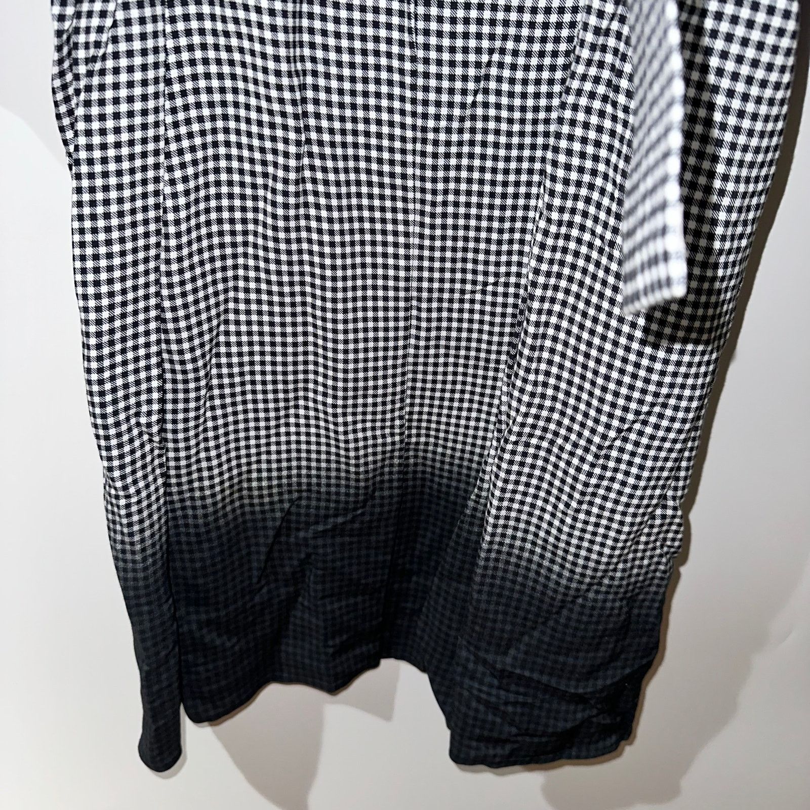 Piazza Sempione Piazza Sempione Gray Black White Checkered Button-Down Dress Size M / US 6-8 / IT 42-44 - 7 Thumbnail