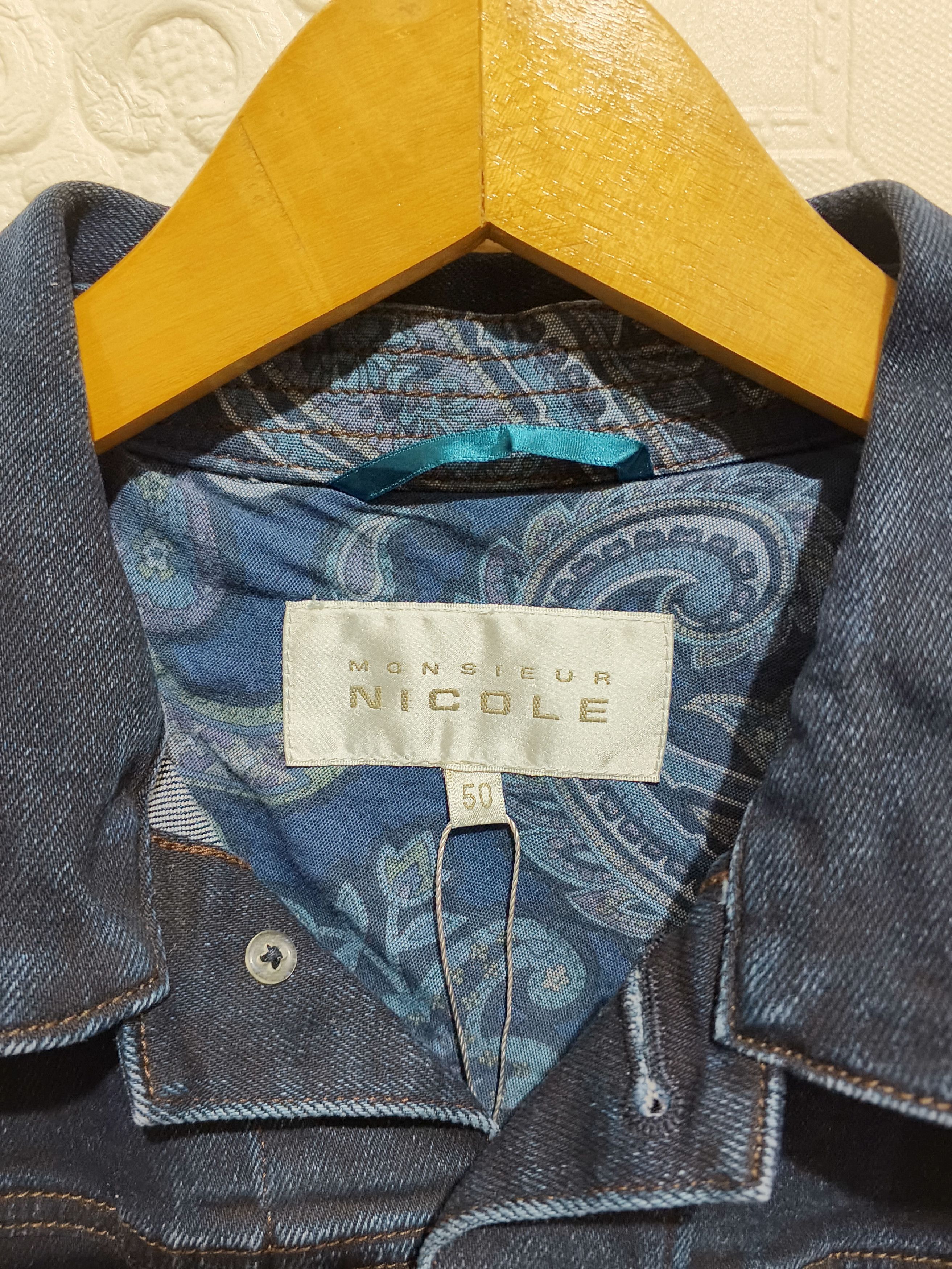 Japanese Brand MONSIEUR NICOLE TYPE 1 DENIM JACKET Size XL / US 12-14 / IT 48-50 - 5 Thumbnail