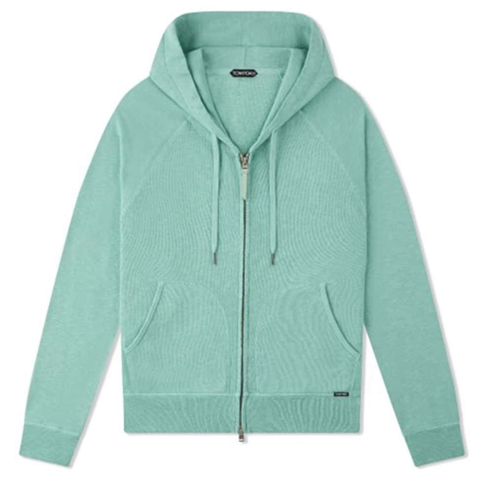 Tom Ford o1loc1c0724 Zip Thr Hoodie in Light Green Size US L / EU 52-54 / 3 - 1 Preview