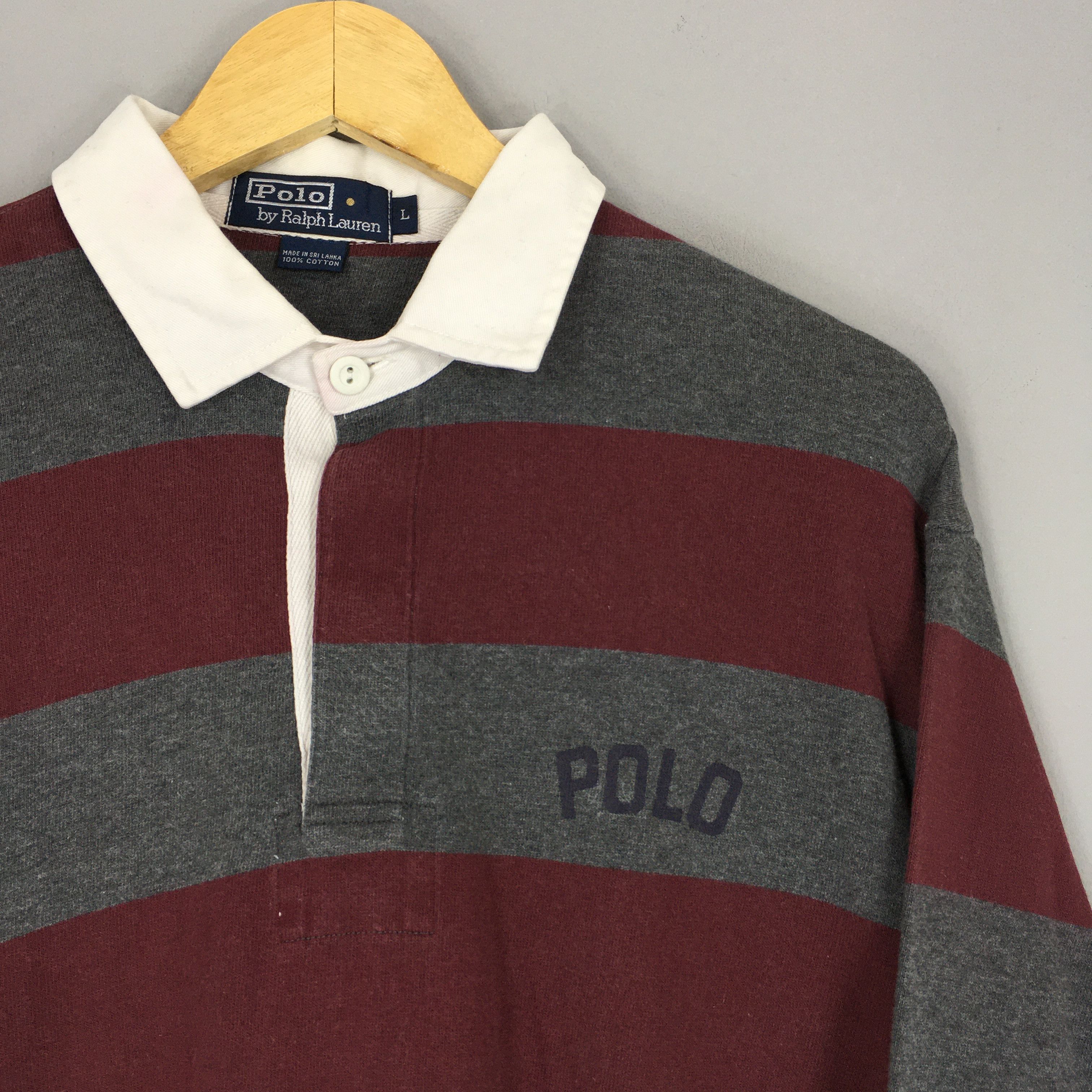 Polo Ralph Lauren Vintage Polo Ralph Lauren Striped Rugby Shirt Large Size US L / EU 52-54 / 3 - 2 Thumbnail