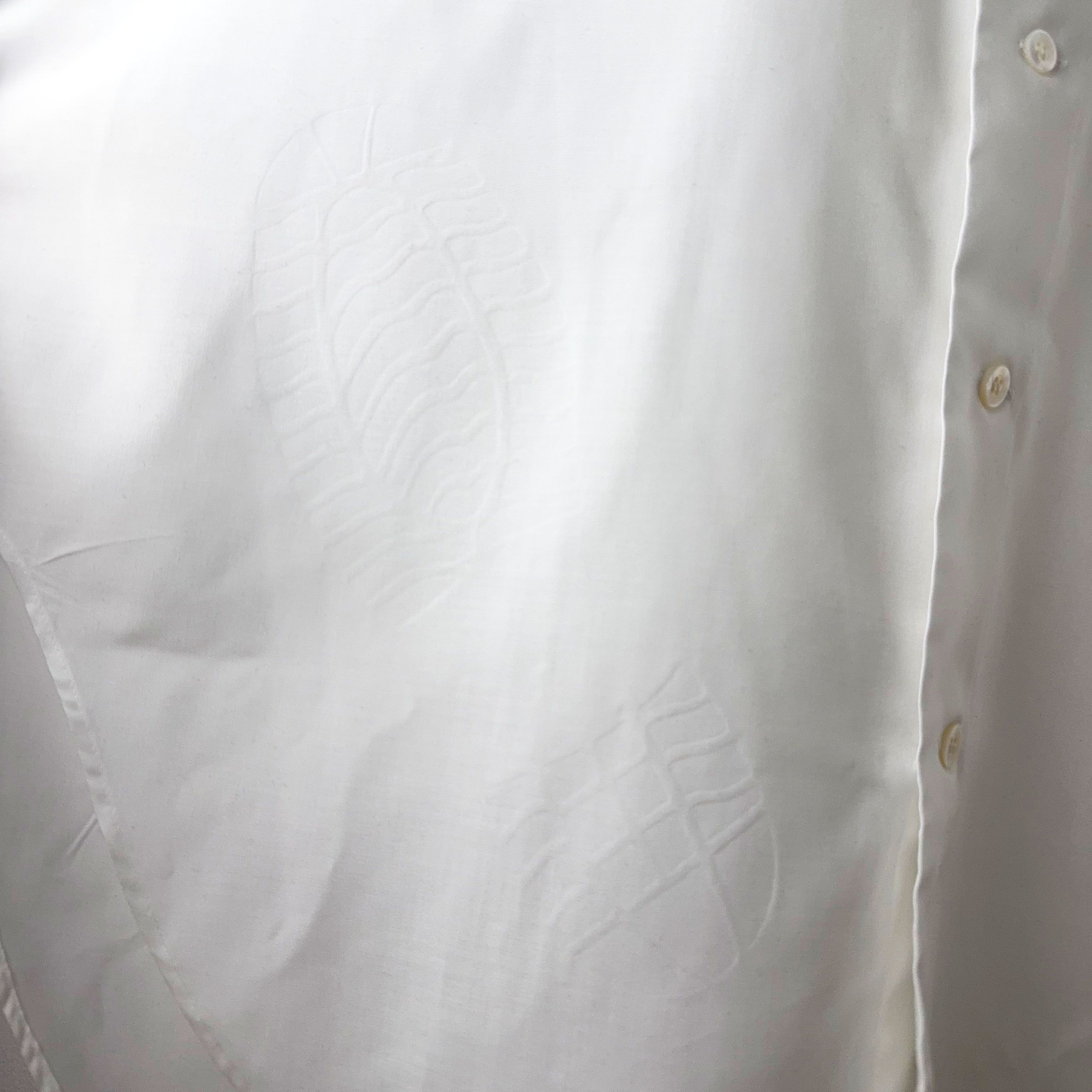 Issey Miyake SS95 Shoeprint Embossed Polyester Shirt Size US L / EU 52-54 / 3 - 5 Thumbnail