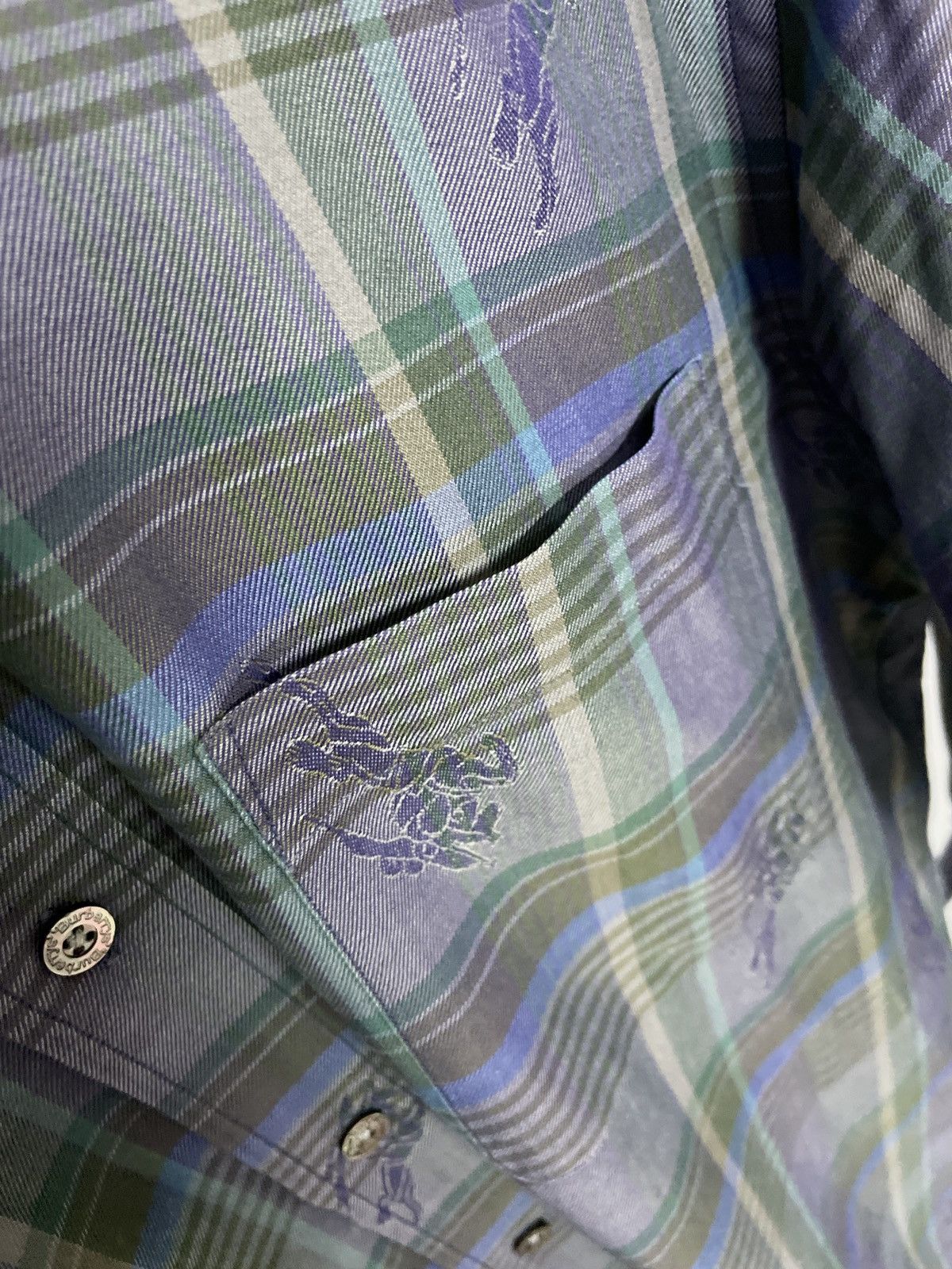 Burberry × Vintage Burberrys Full Print Button Up Shirt Size US M / EU 48-50 / 2 - 9 Thumbnail