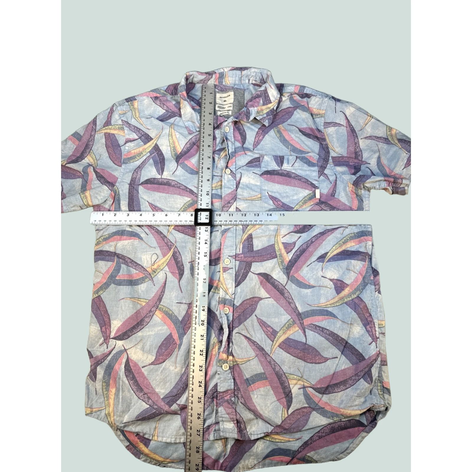 Quiksilver Quiksilver Shirt Short Sleeve Multicolor Leaf Print Button-Up Men L Tropical Spring Summer Size US L / EU 52-54 / 3 - 1 Thumbnail
