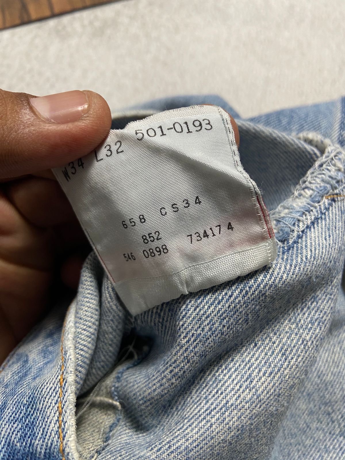 Levi's Vintage 90's Levis 501 stone washed USA jeans Size US 33 - 3 Thumbnail