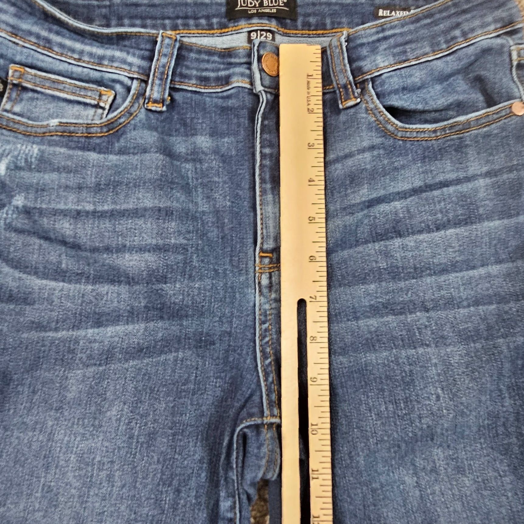 Denime Judy Blue Jeans Womens Relaxed Fit Mid Rise Distressed Stretch Denim 29x26 Blue Size 27" / US 4 / IT 40 - 4 Thumbnail